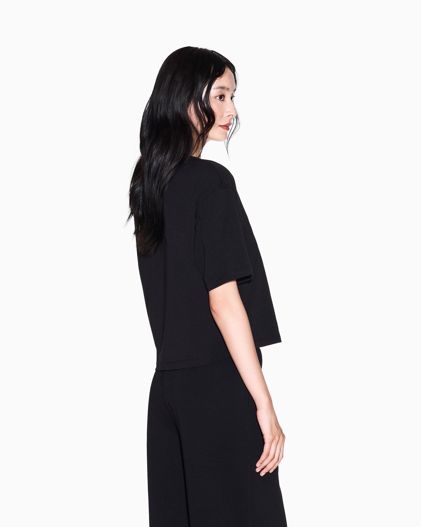 Cropped Cotton T-shirt Slide 2