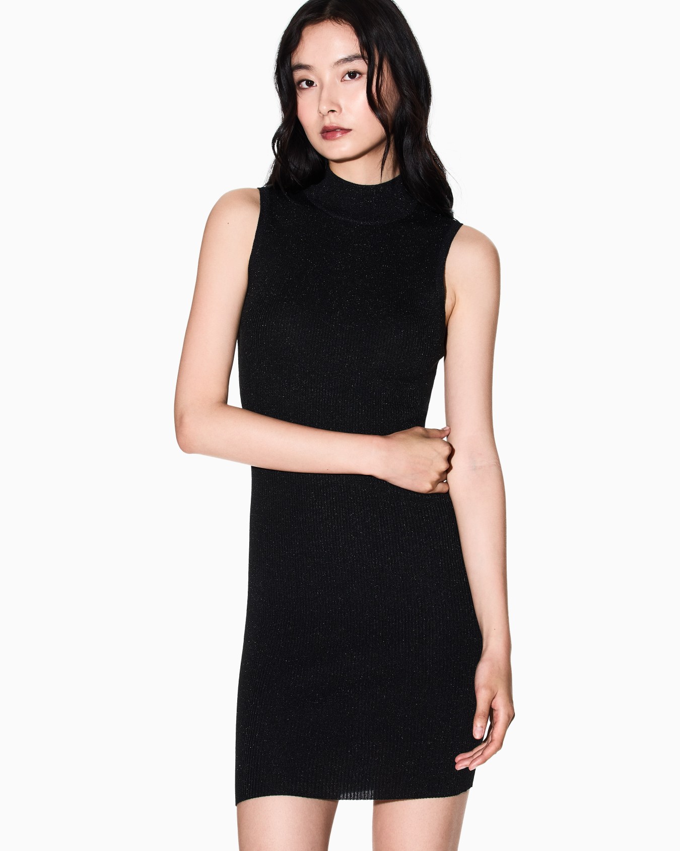 Midi dress in technical fabric Slide 3