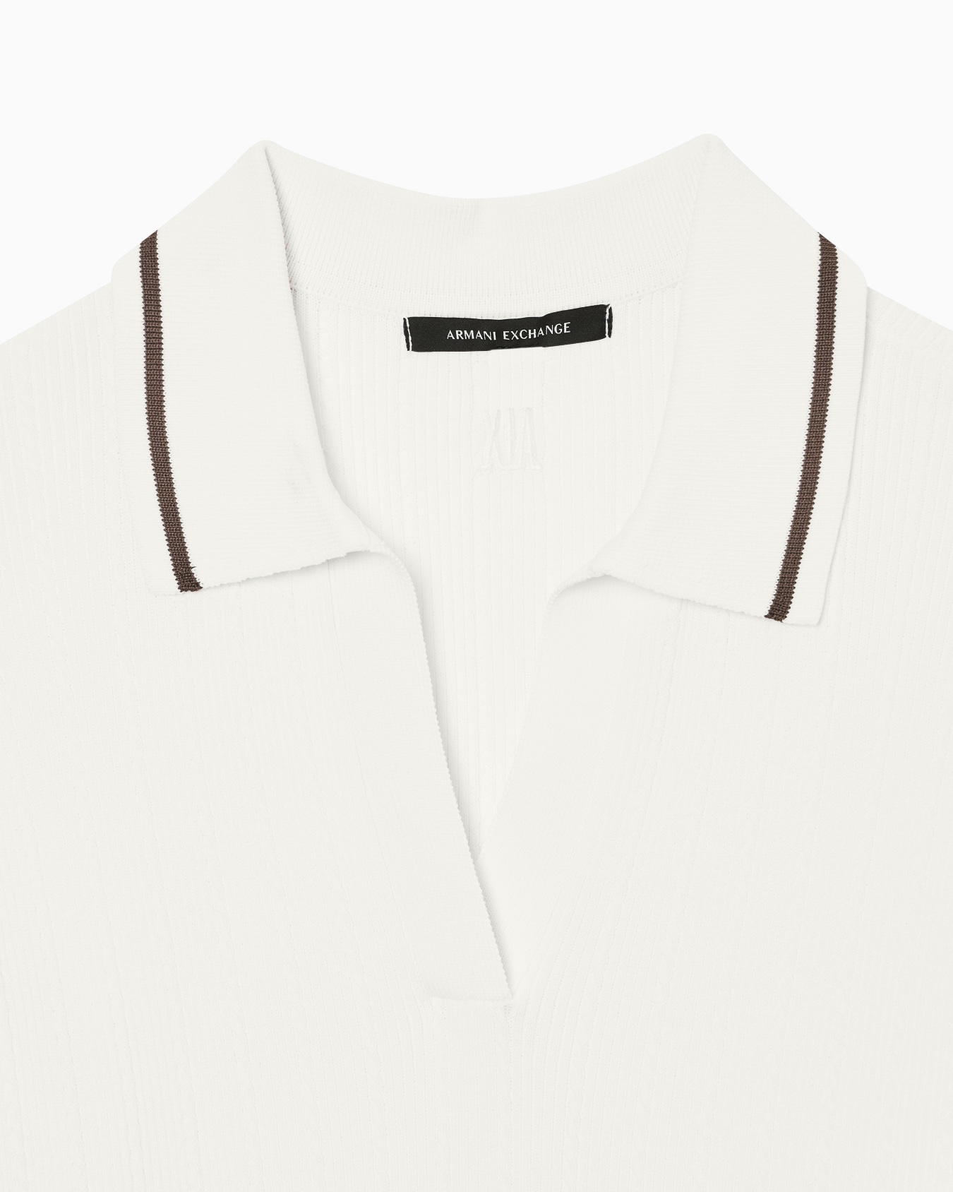 Vネックニットポロシャツ スライドする 3