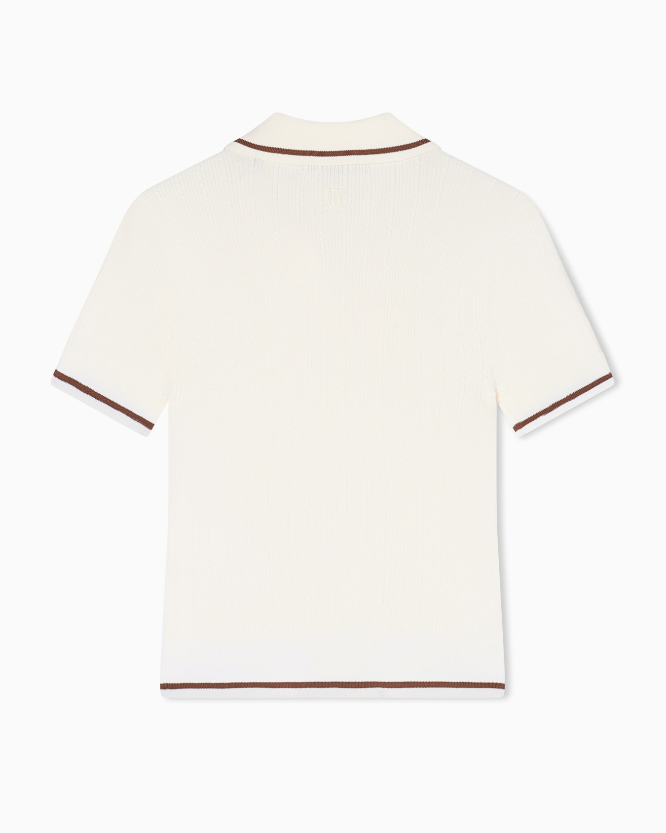 Vネックニットポロシャツ スライドする 1