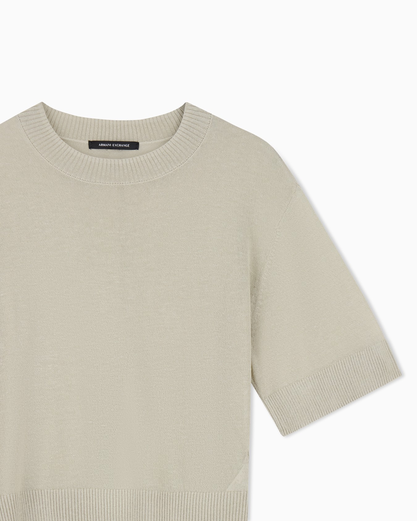 Top in misto lino con spacco posteriore Slide 3