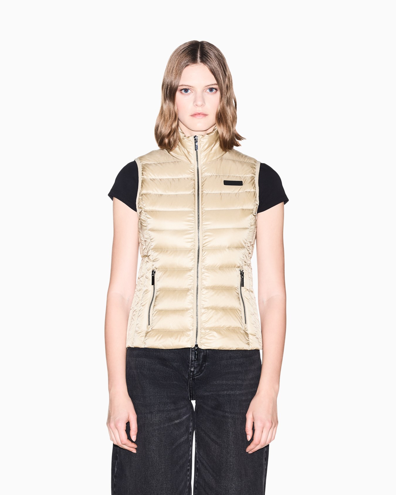 Slim-fit down vest in lightweight nylon Slide 3