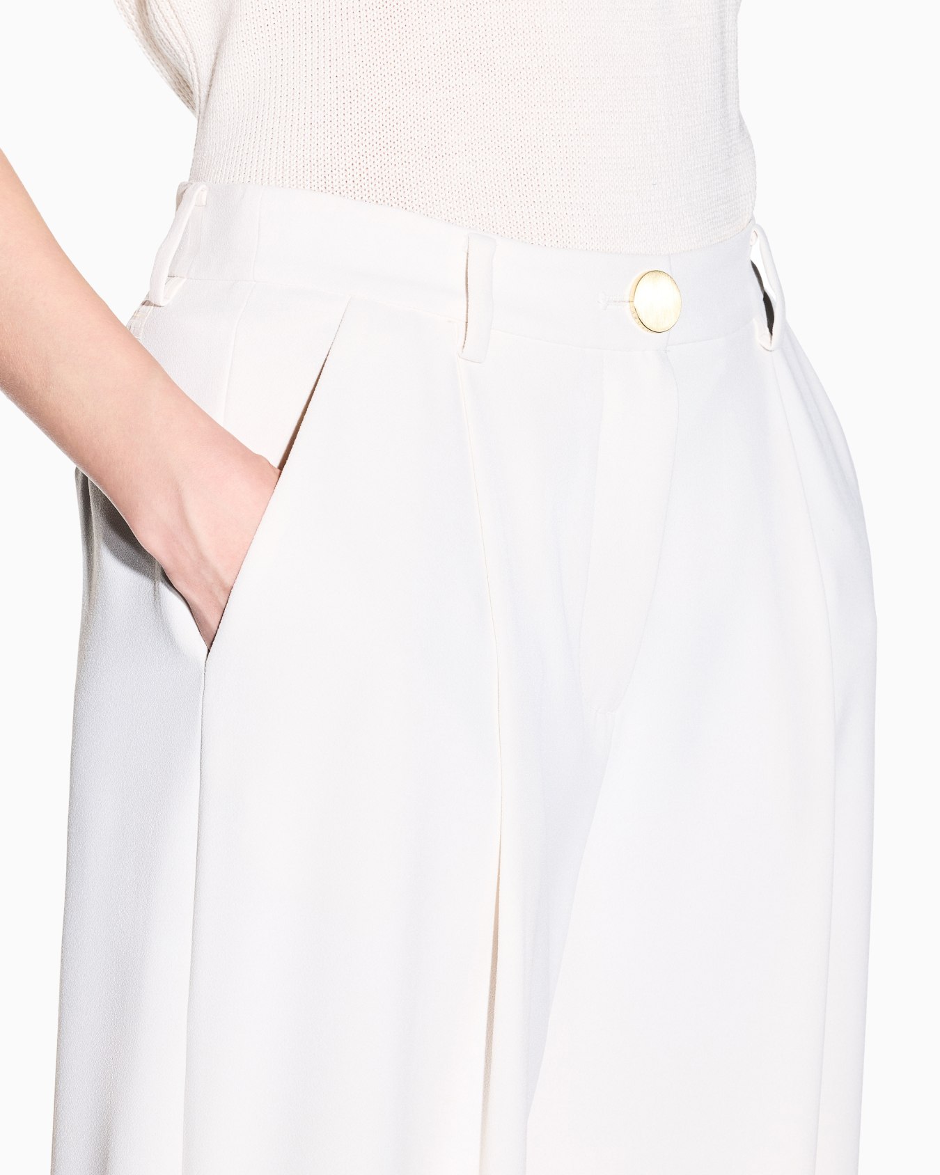 Pantaloni tessuto Fluidi in Crepe Leggera Slide 4