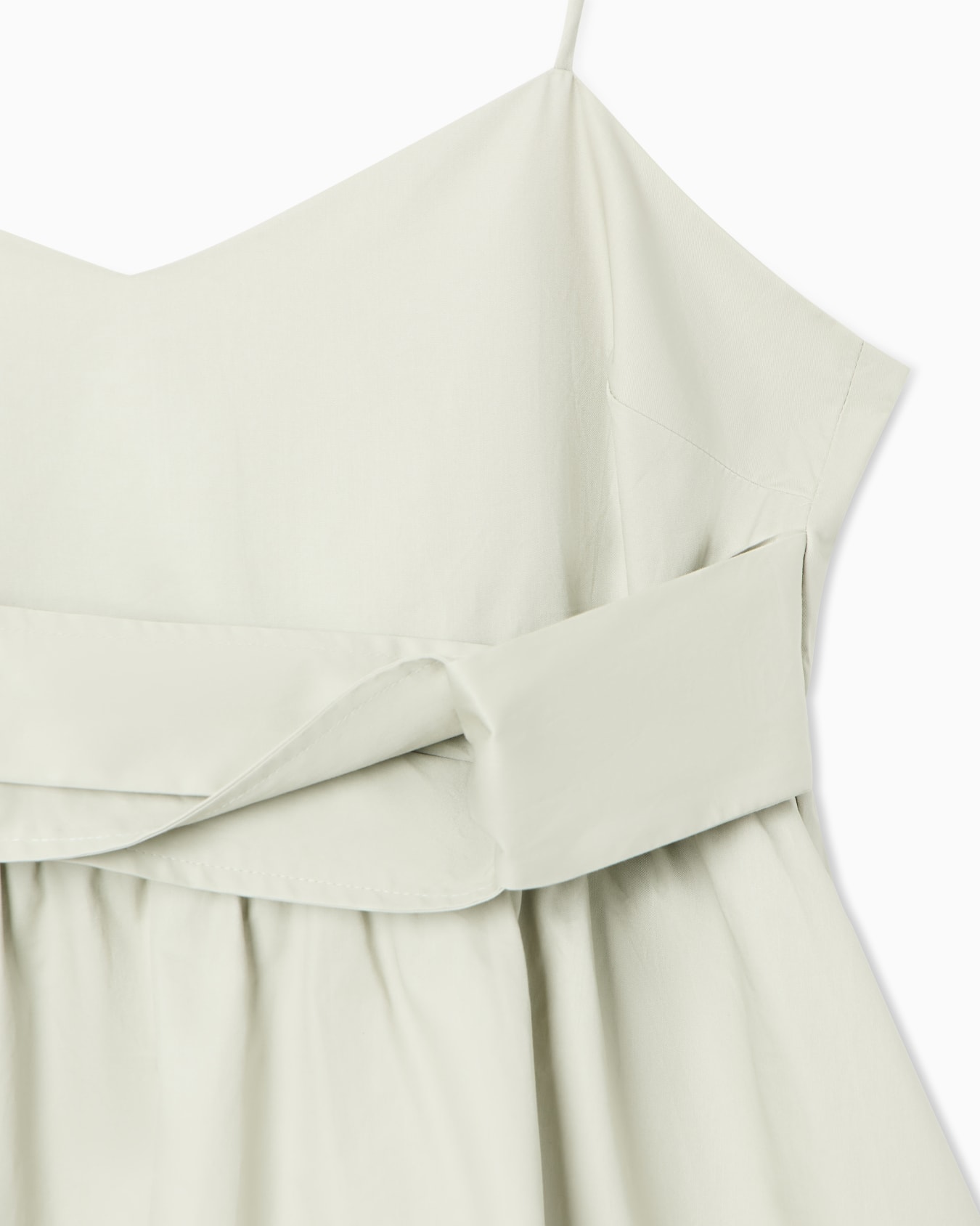 Short Cotton Twill Dress with Belt Diapositive 3