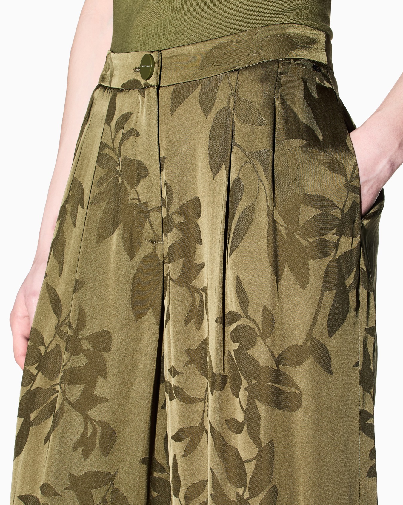 Palazzo Jacquard Viscose Trousers Slide 4