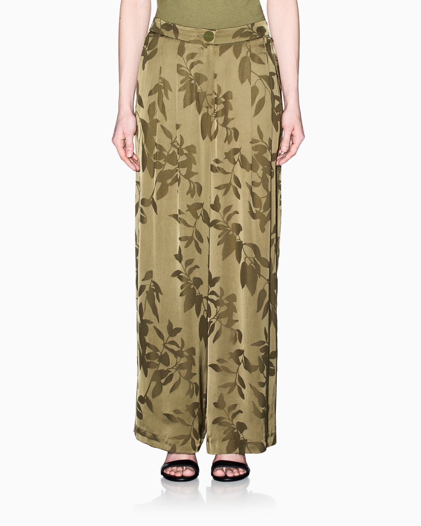 Palazzo Jacquard Viscose Trousers Slide 3
