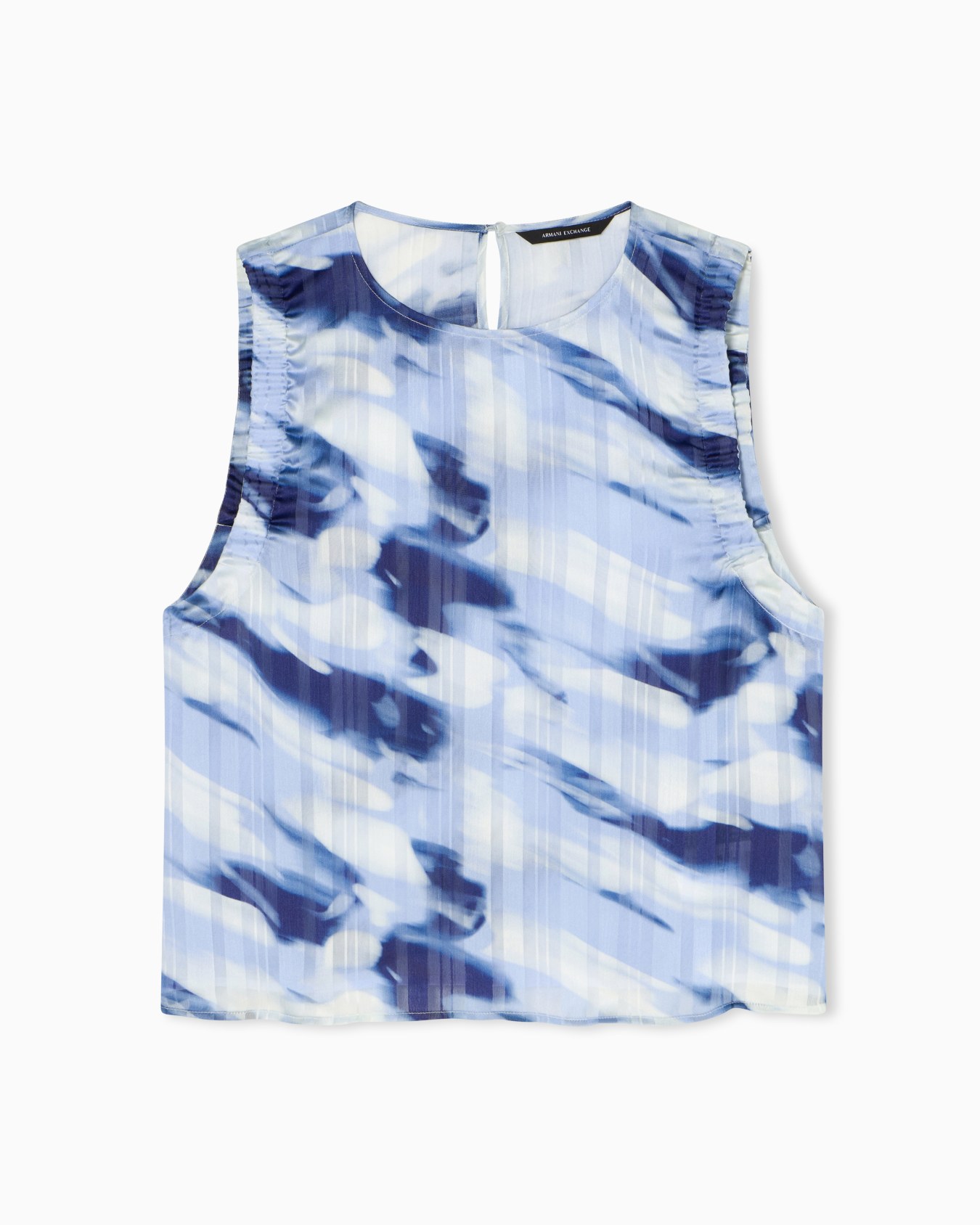 Lightweight Georgette Top with Printed Stripes Slide 0