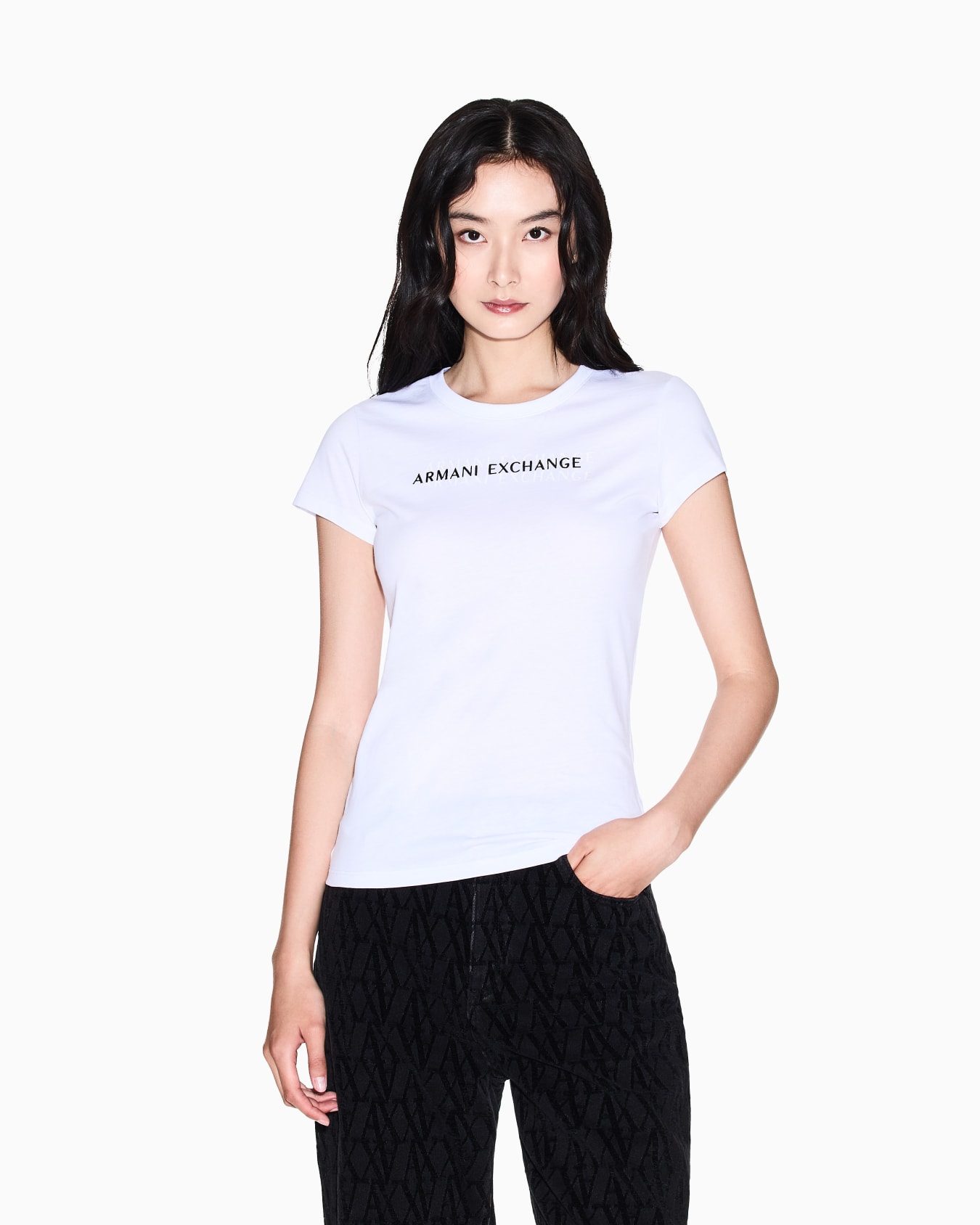 Slim Fit T-Shirt mit Logo-Schriftzug Folie 3