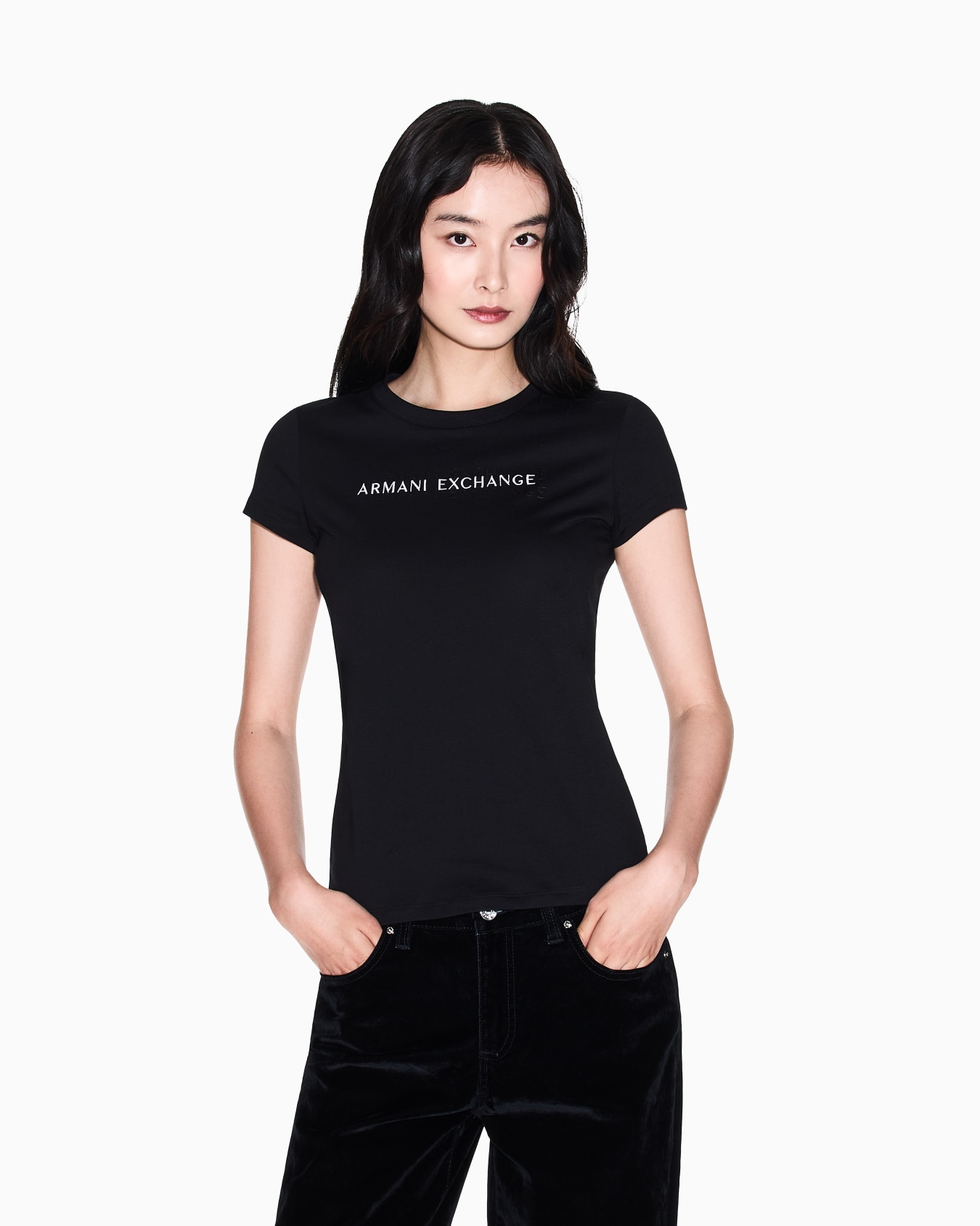 Slim Fit T-Shirt mit Logo-Schriftzug Folie 3