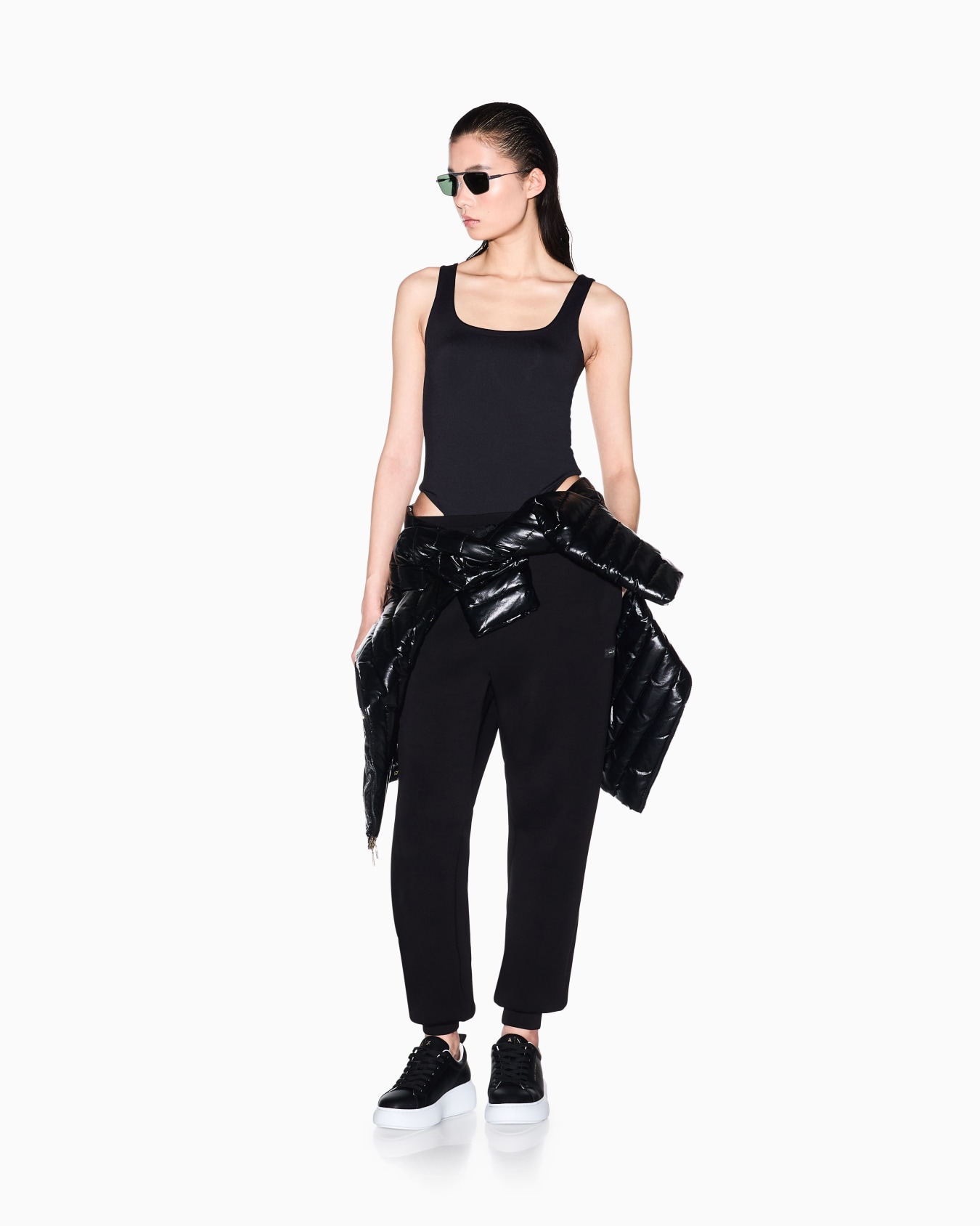 Pantaloni in tessuto scuba di viscosa Slide 1