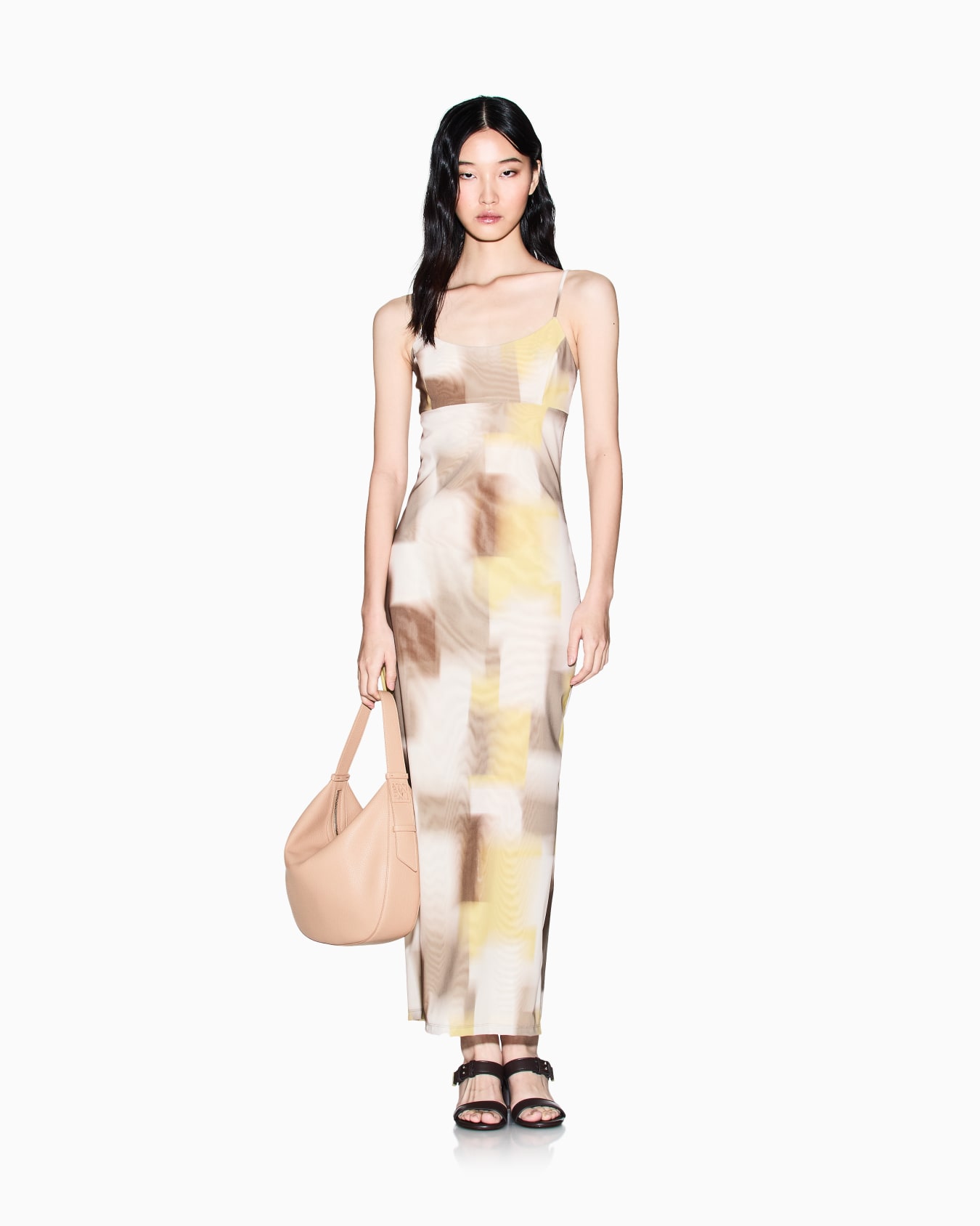 Long stretch mesh dress Slide 1