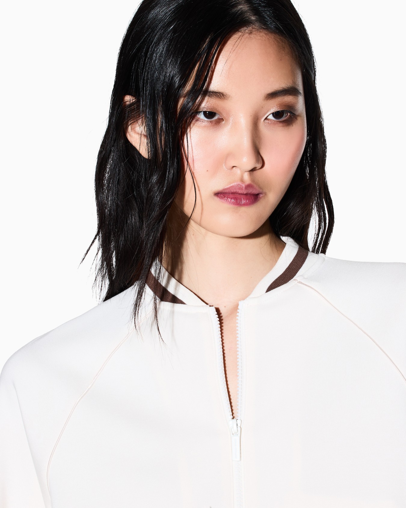 Zip-up sweatshirt in technical fabric Slide 4