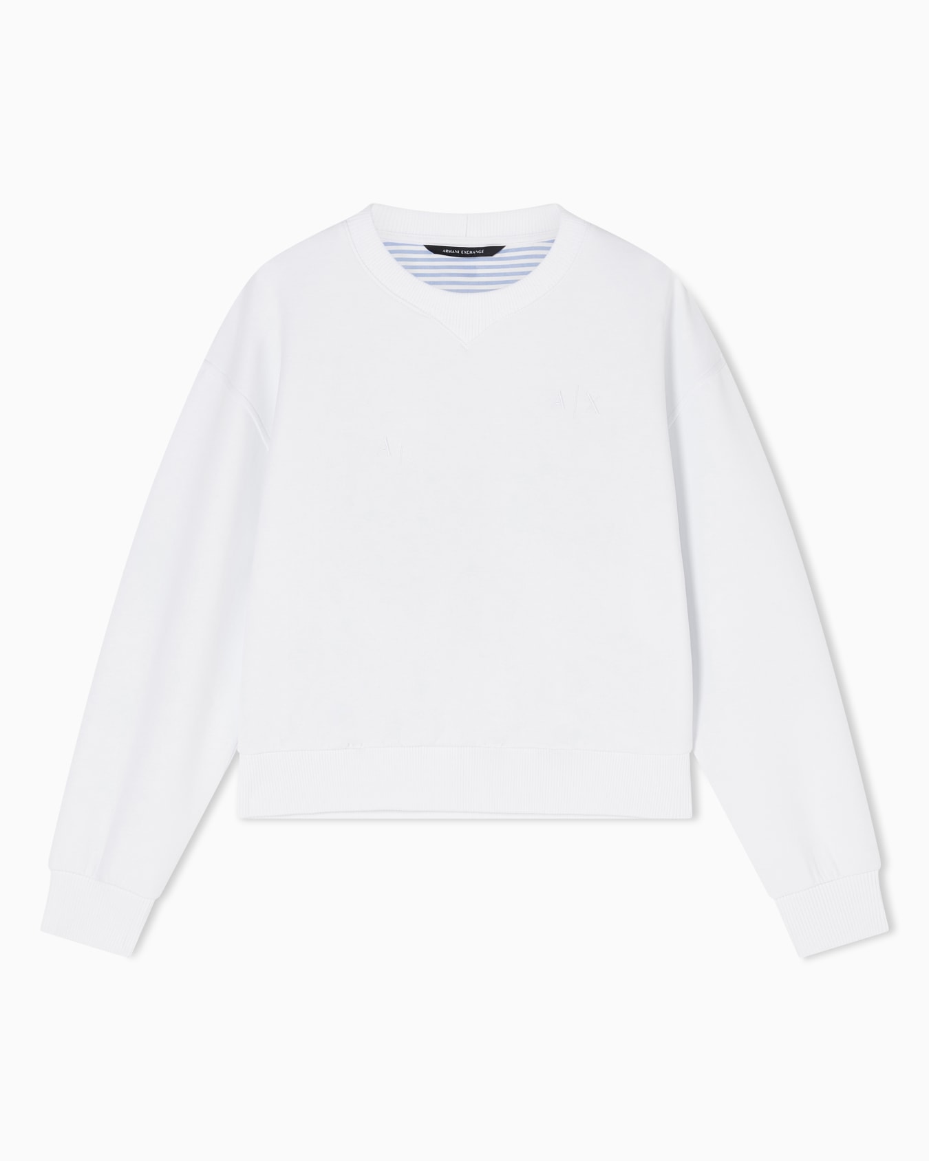 Crew neck sweatshirt with contrasting back Slide 0