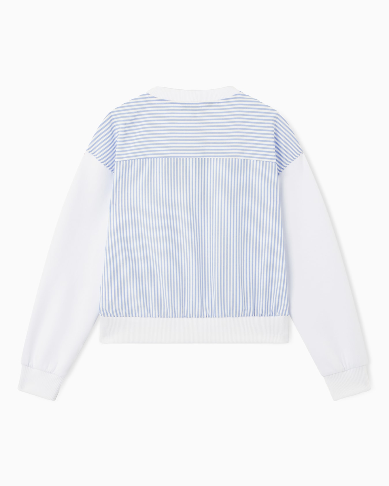 Crew neck sweatshirt with contrasting back Slide 1