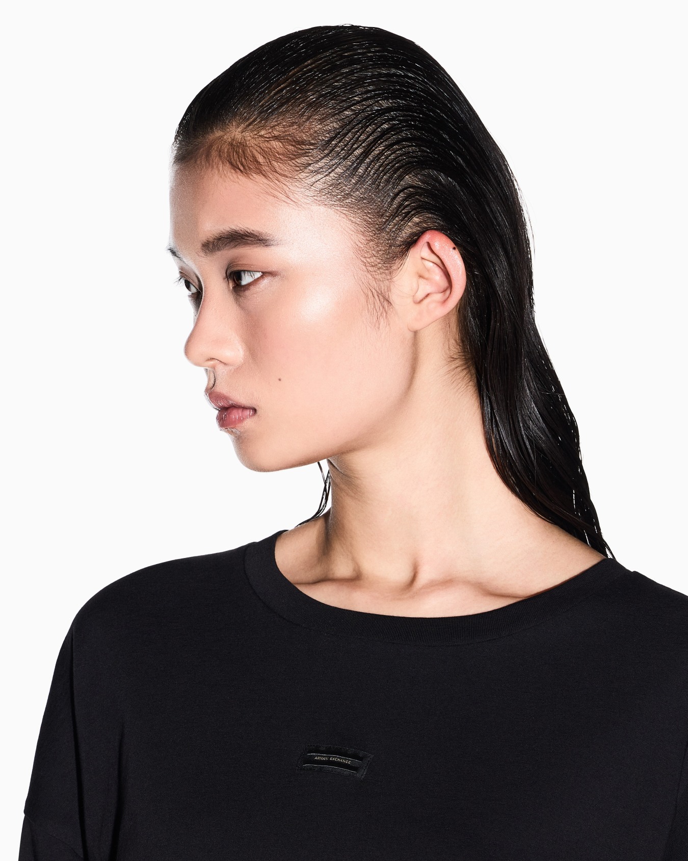 Abito Corto in Jersey di Cotone con nodo laterale Slide 3