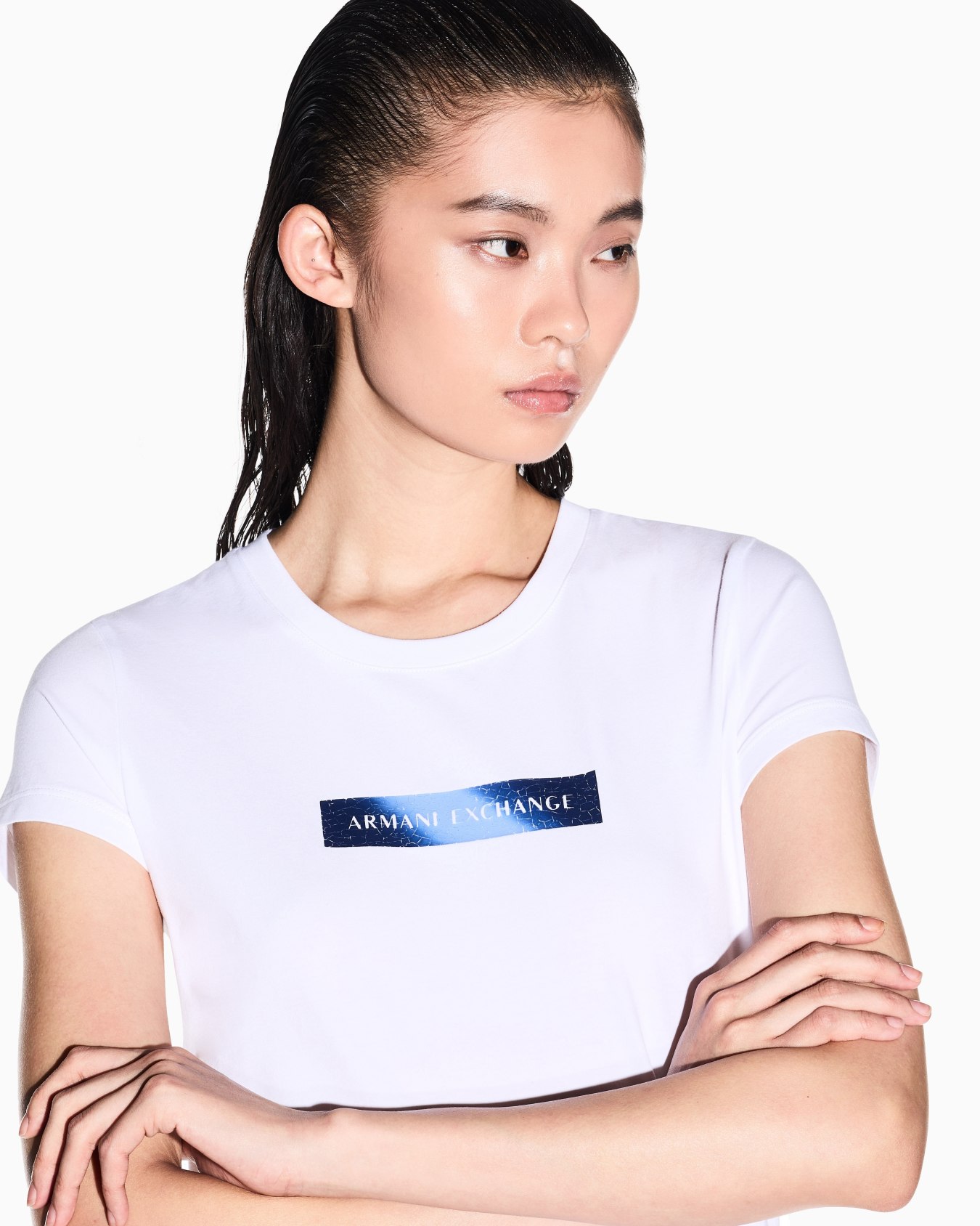 T-Shirt Slim Fit in Jersey di Cotone Stretch Slide 4