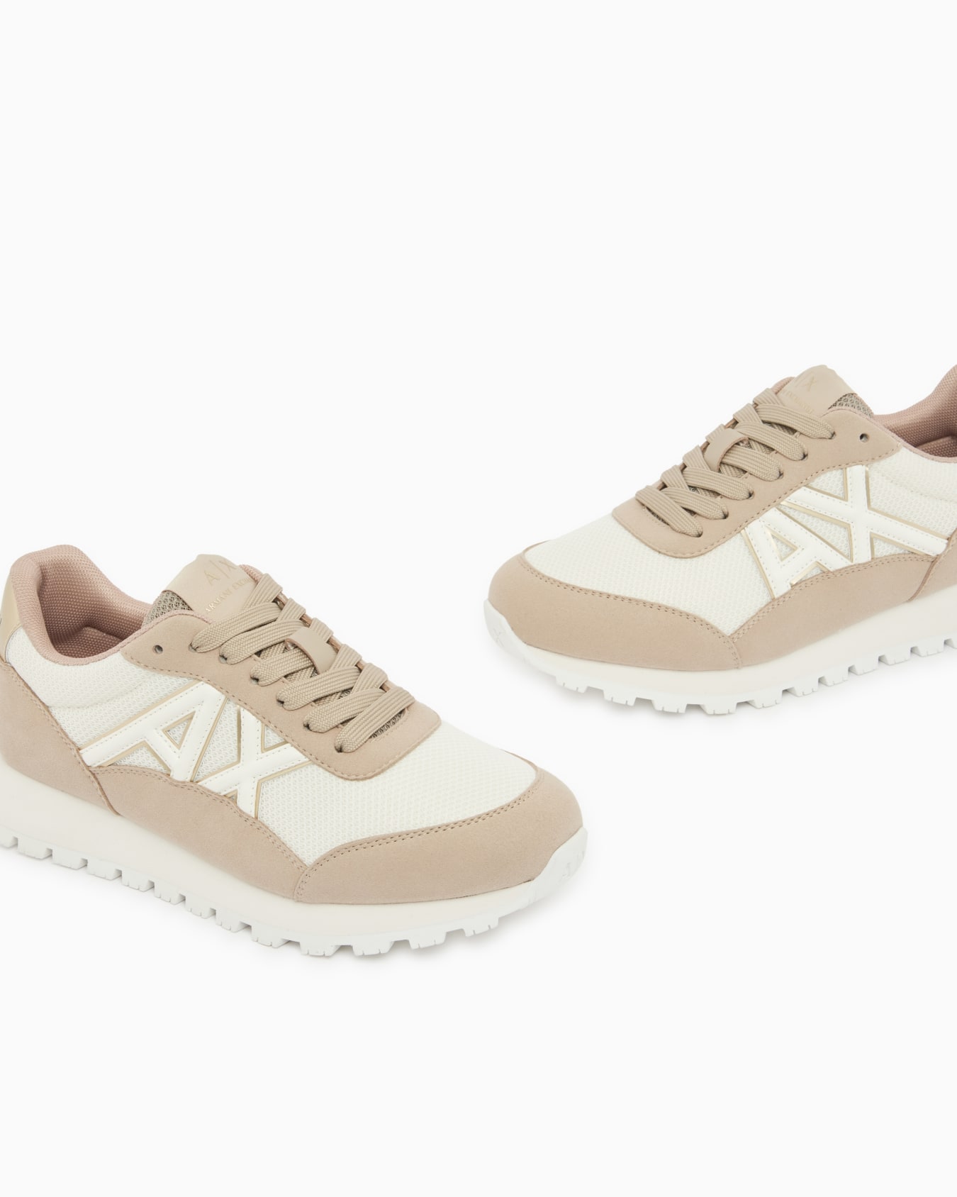 AXロゴ ミックスマテリアル レースアップスニーカー スライドする 4