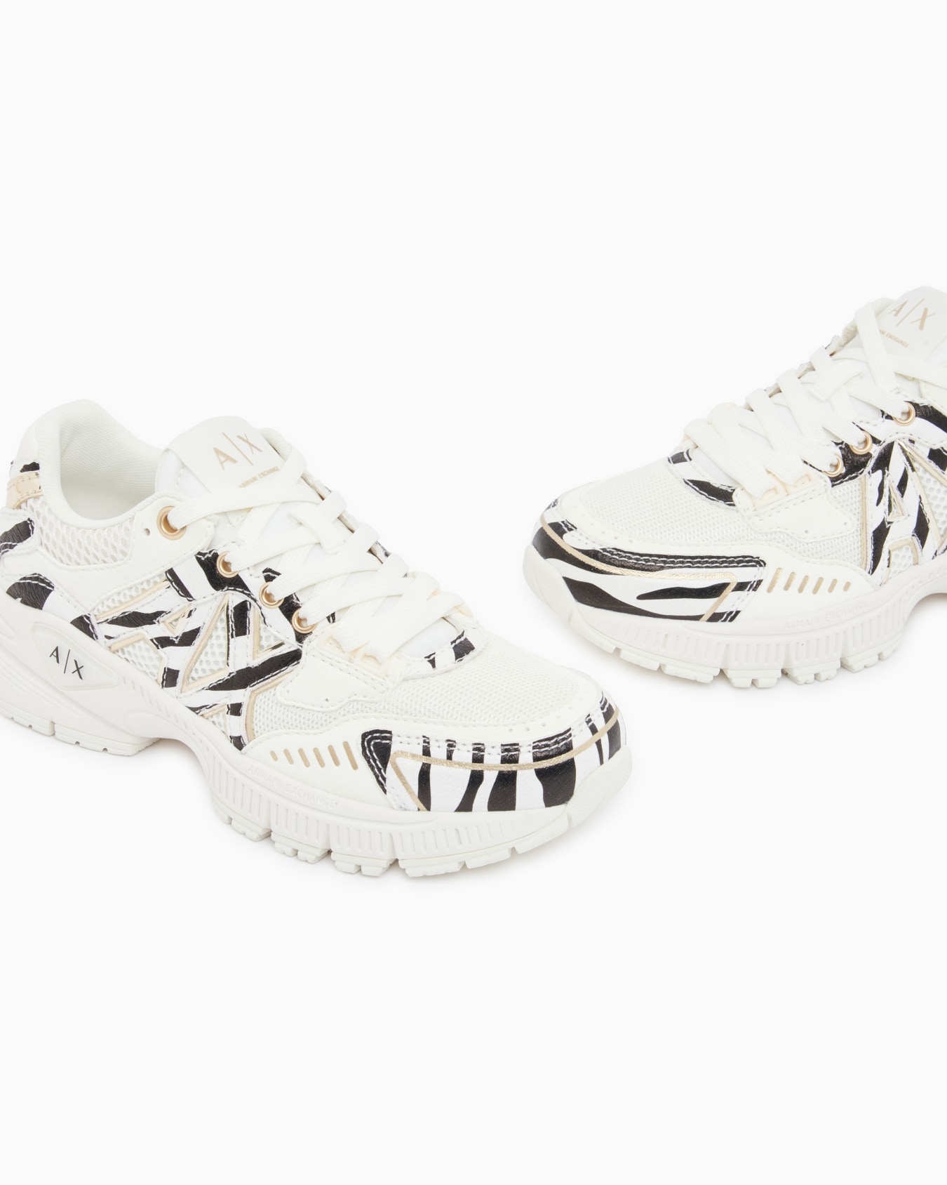 Zapatillas de malla con estampado de cebra y suela gruesa Diapositiva 3