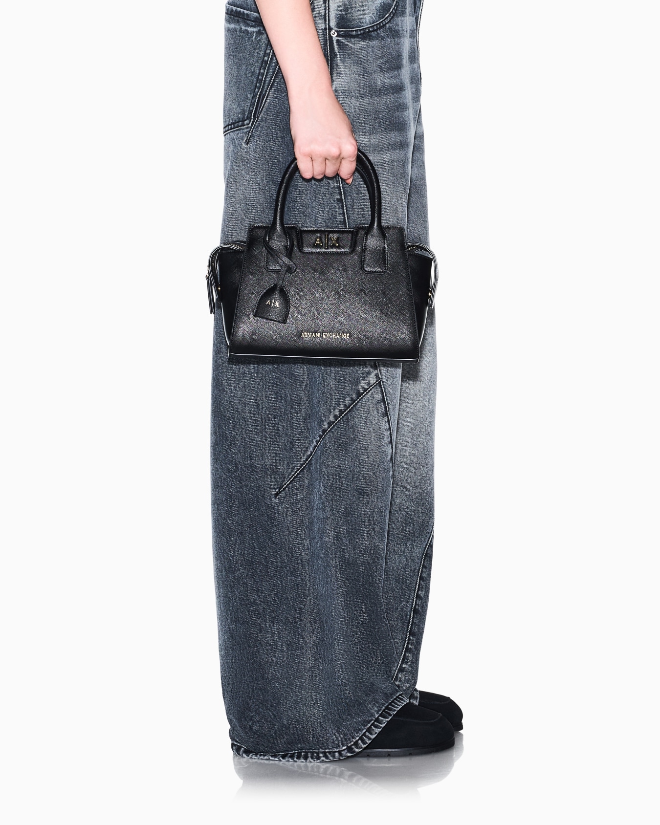 Sac cabas texturé avec poignées et bandoulière amovible Diapositive 6