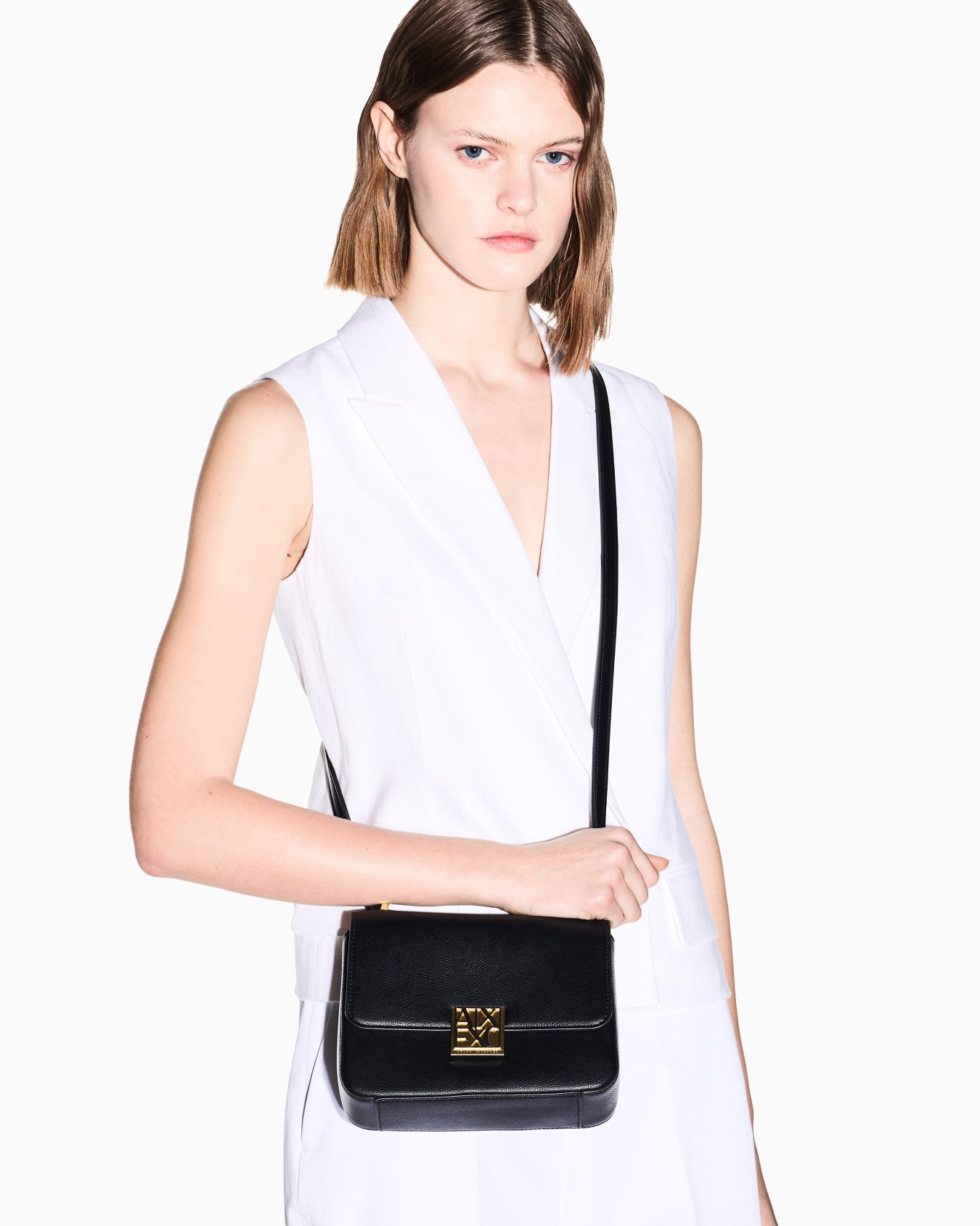 Borsa a tracolla piccola con logo Slide 5