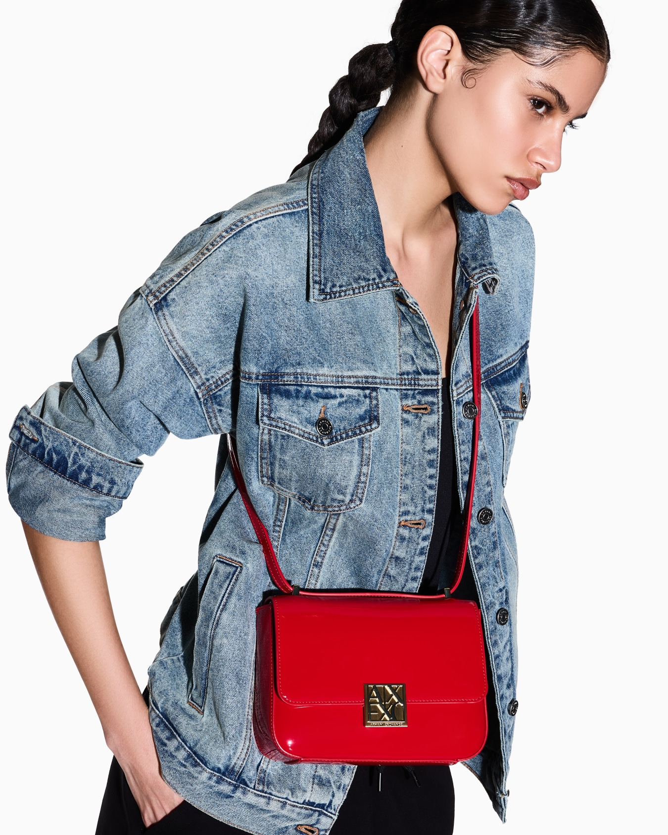 Crossbody bag in technical fabric Diapositiva 5