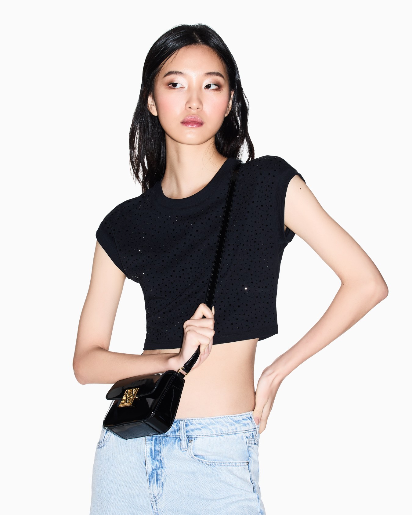 Crossbody bag in technical fabric Slide 5