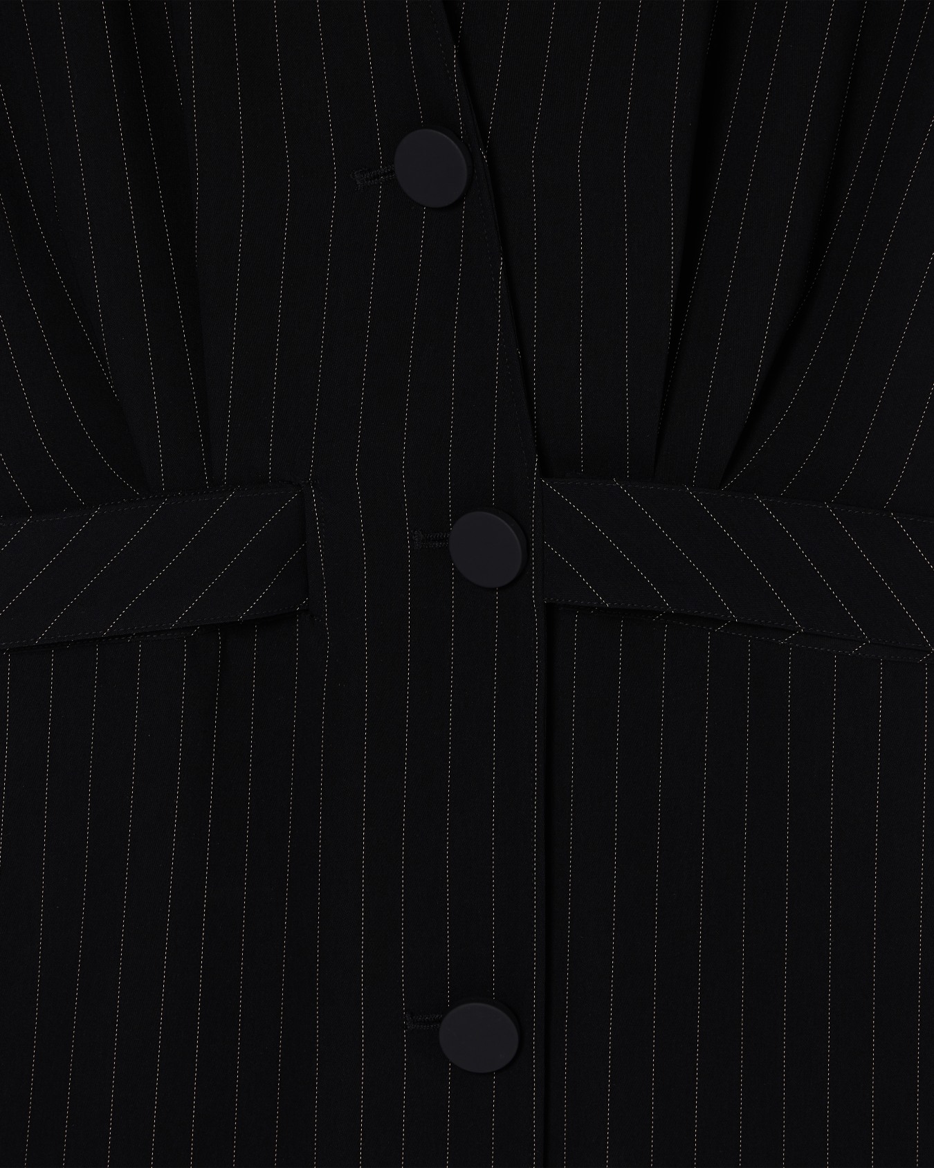 ピンストライプ シャツドレス スライドする 3