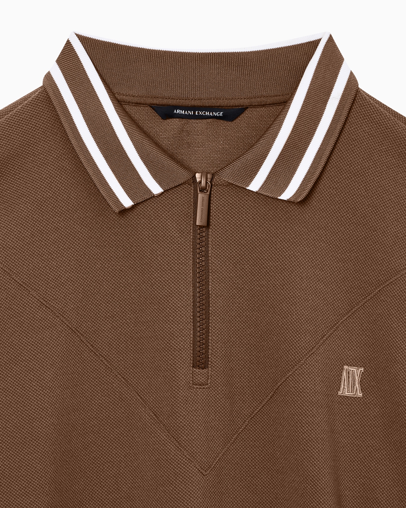 ハーフジップ ニットポロシャツ スライドする 3