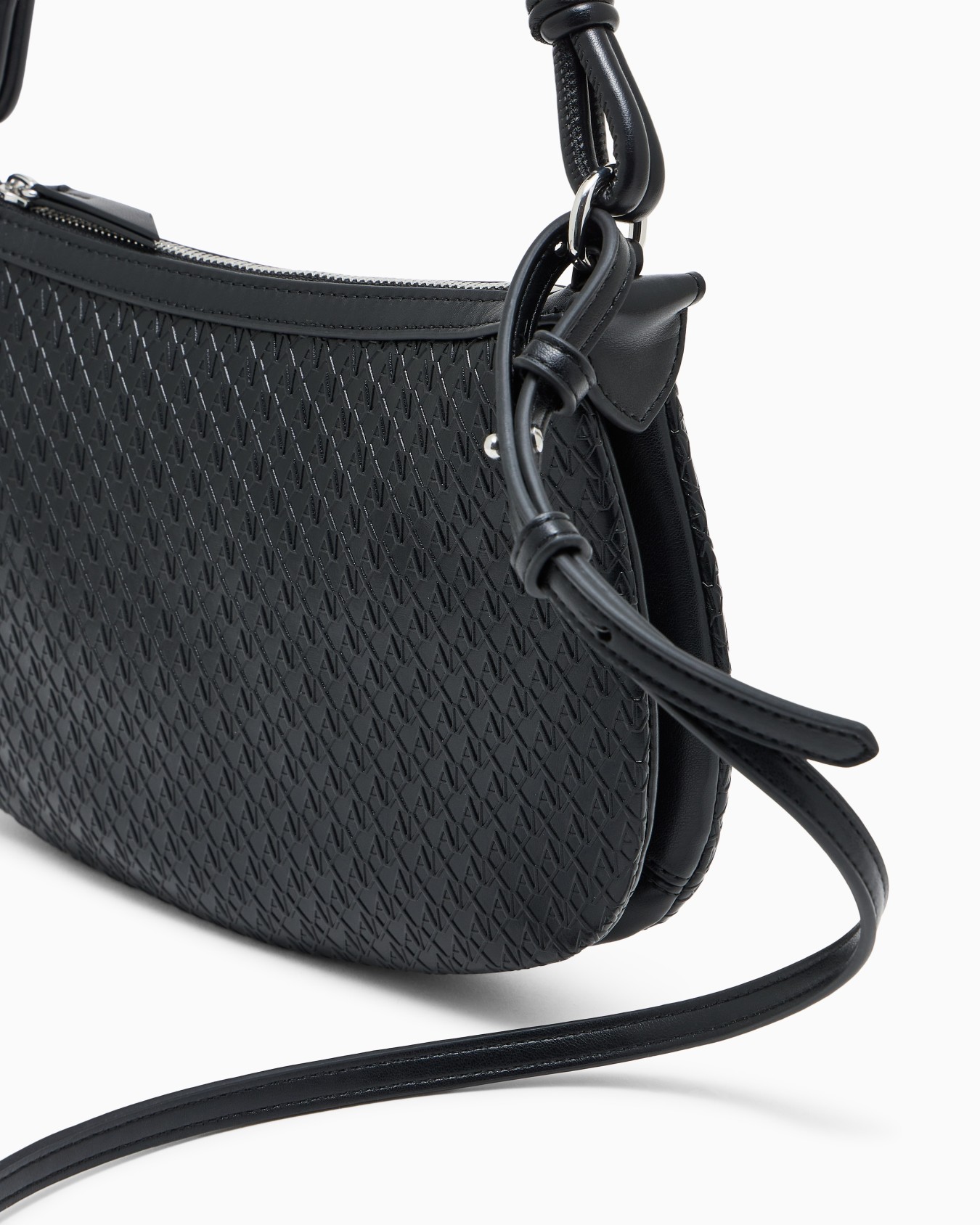 Mini Borsa a Spalla  in tessuto liscio Slide 4