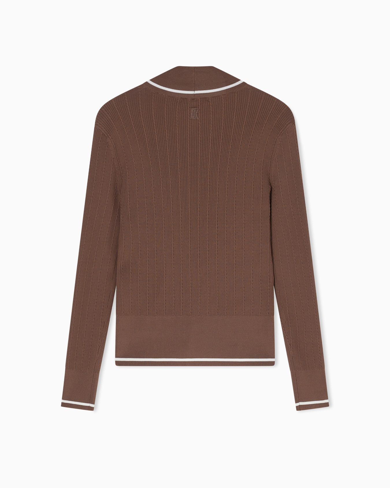 Vネック ニットプルオーバー スライドする 1