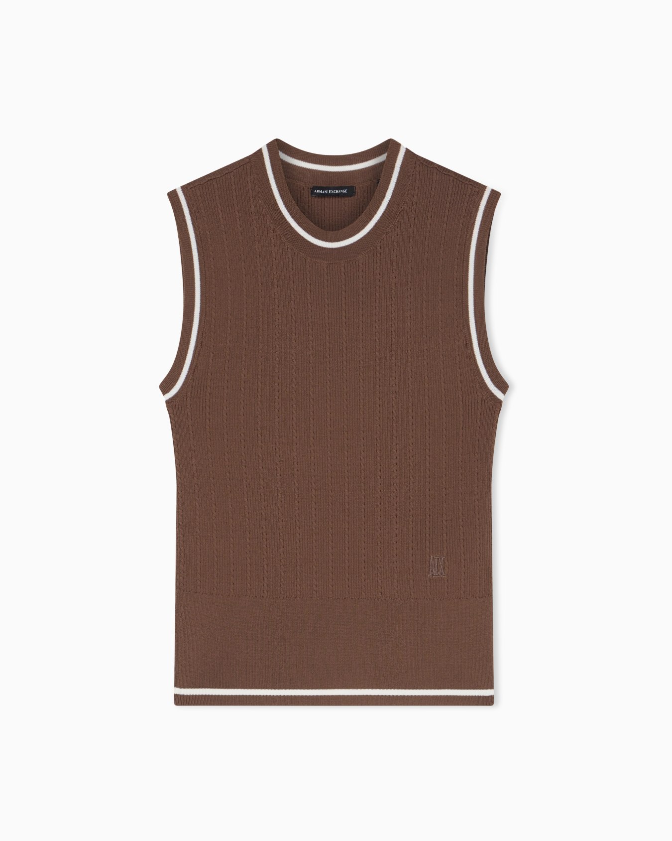 スリーブレス ニットプルオーバー スライドする 0