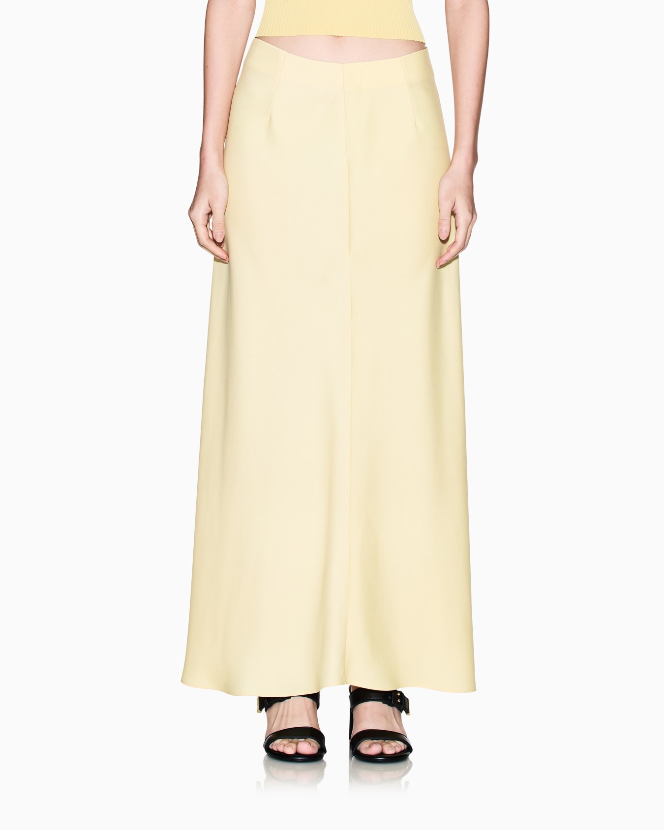 Long skirt in mixed fabric Diapositive 3