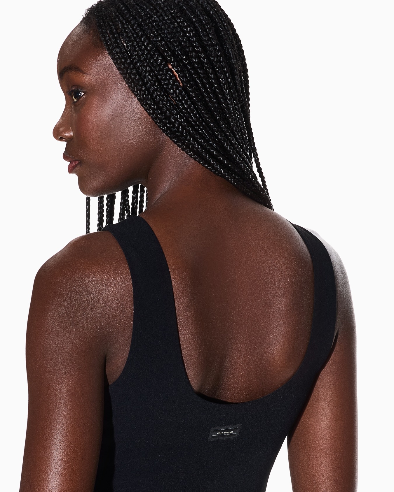 Short dress in mixed fabric Diapositive 3