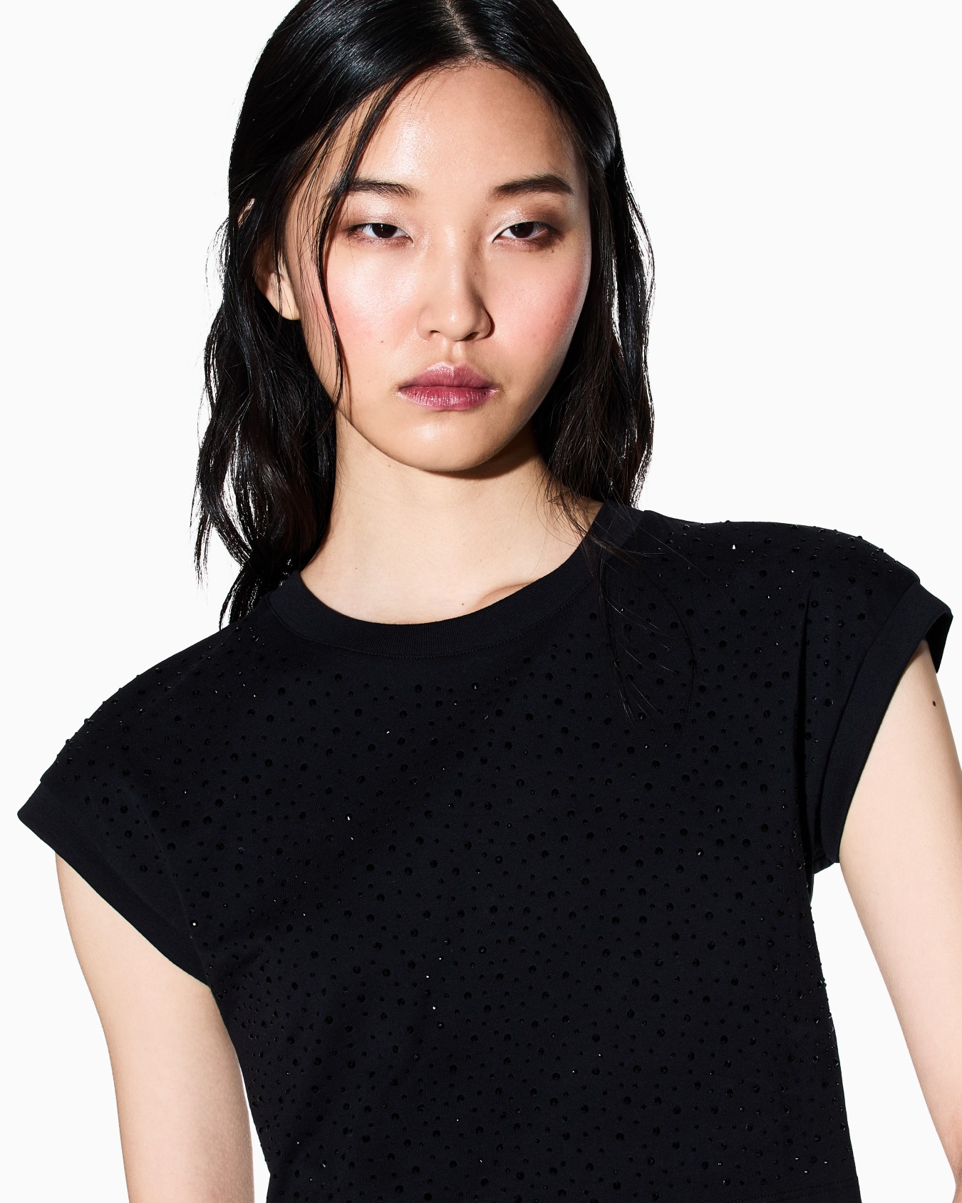 Cropped Cotton T-shirt Slide 4