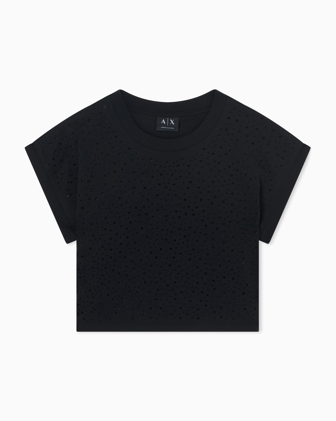 Cropped Cotton T-shirt Slide 0
