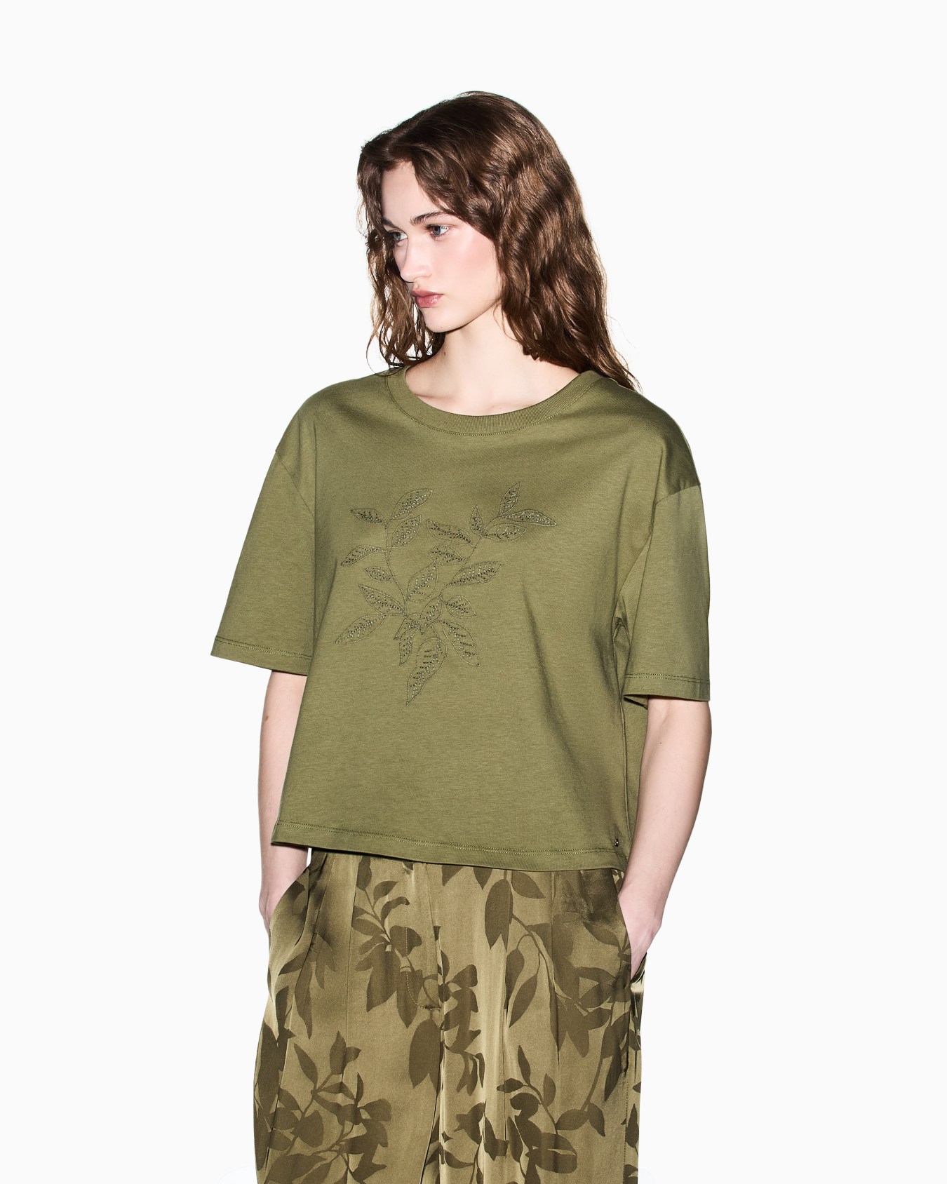 Cropped jersey t-shirt Slide 3