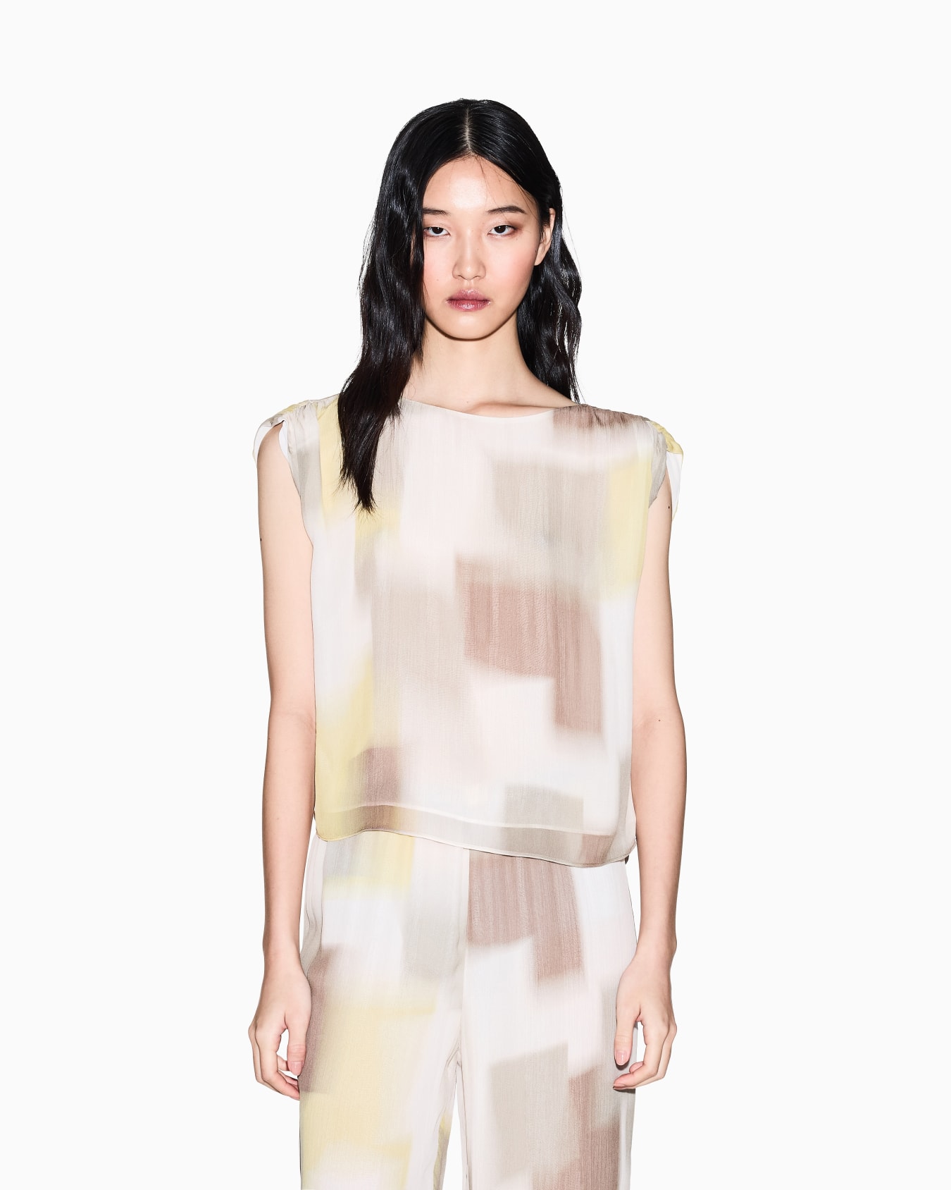 Printed Crinkle Viscose Top Diapositiva 3