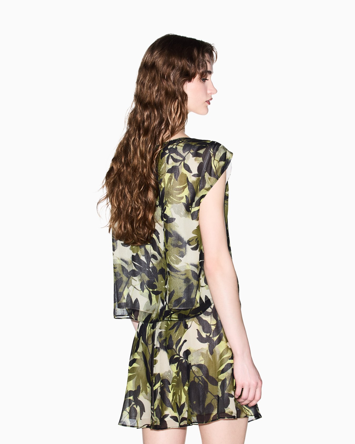 Printed Crinkle Viscose Top Slide 2