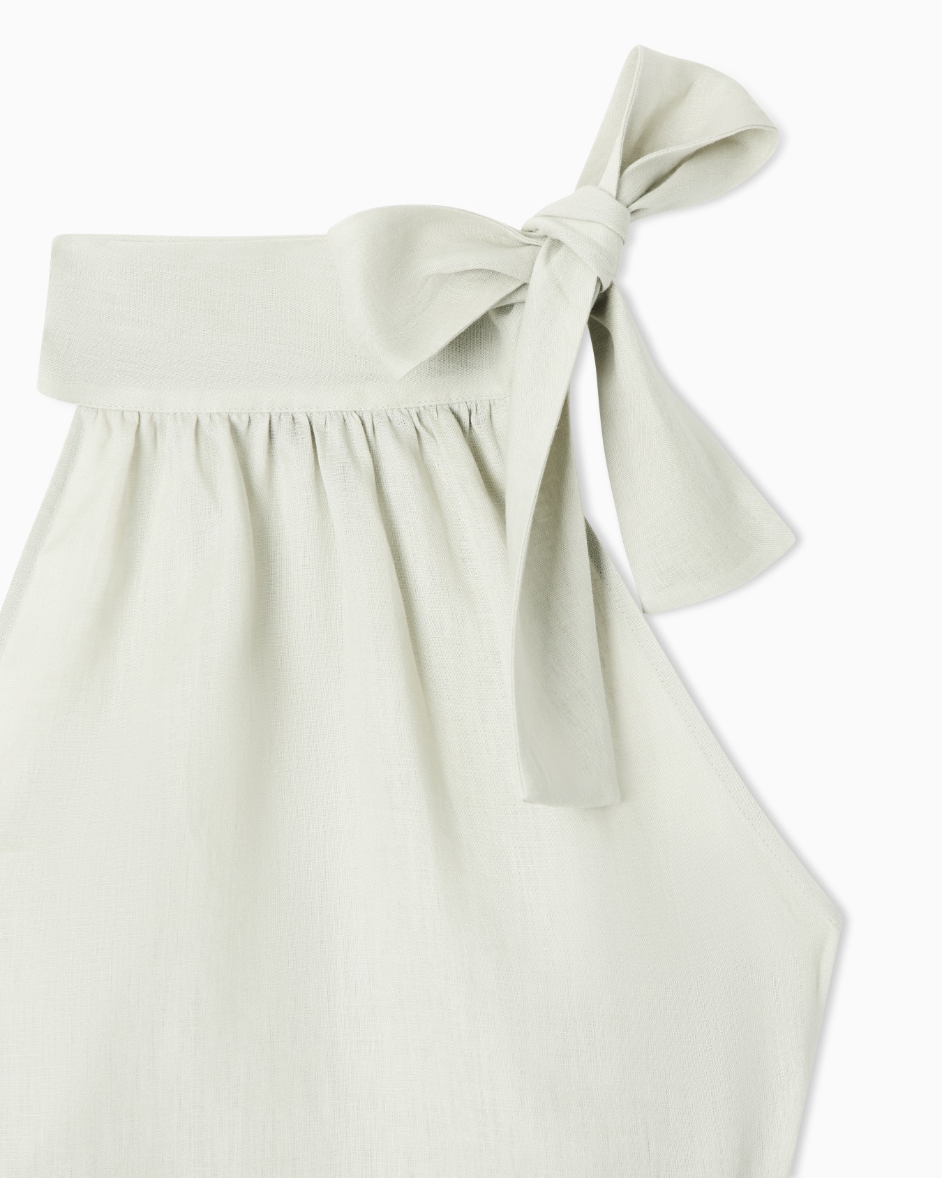 A-Line Short Linen Poplin Dress Diapositive 3