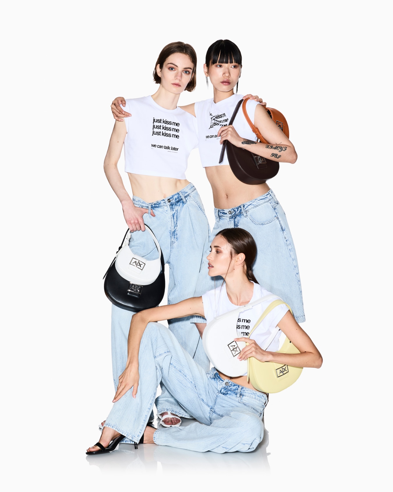 Cropped Cotton T-shirt Slide 1