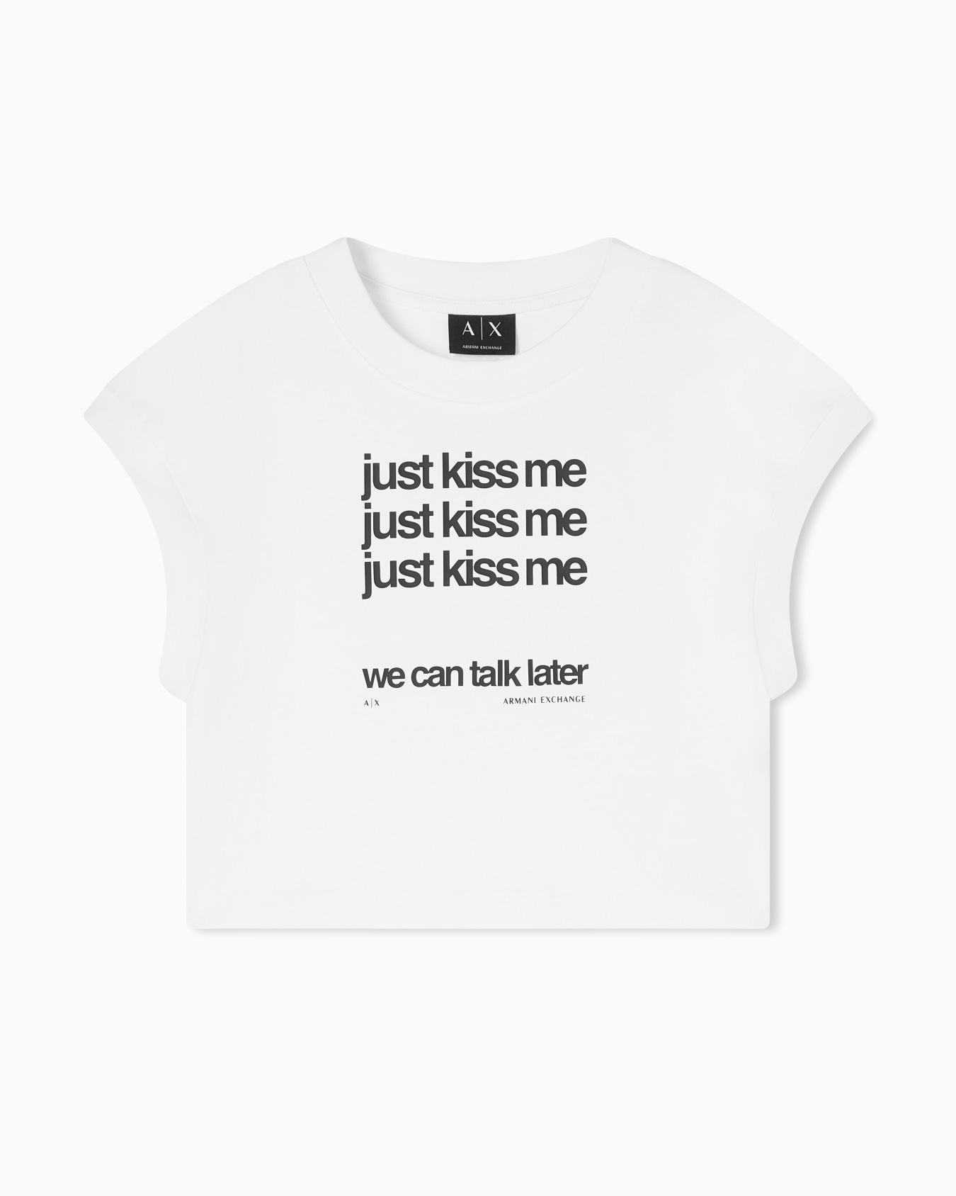 Cropped Cotton T-shirt Slide 0