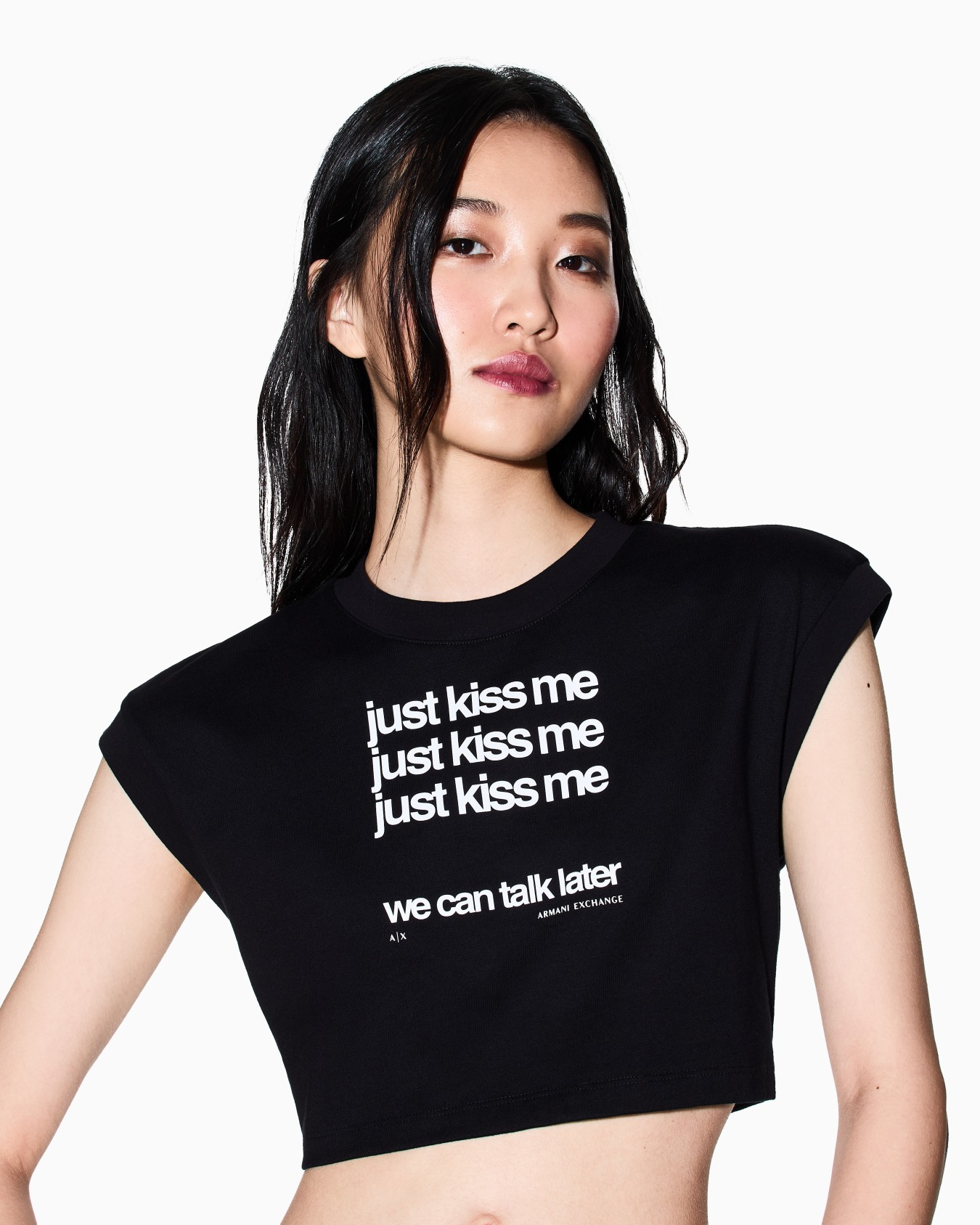 Cropped Cotton T-shirt Slide 4