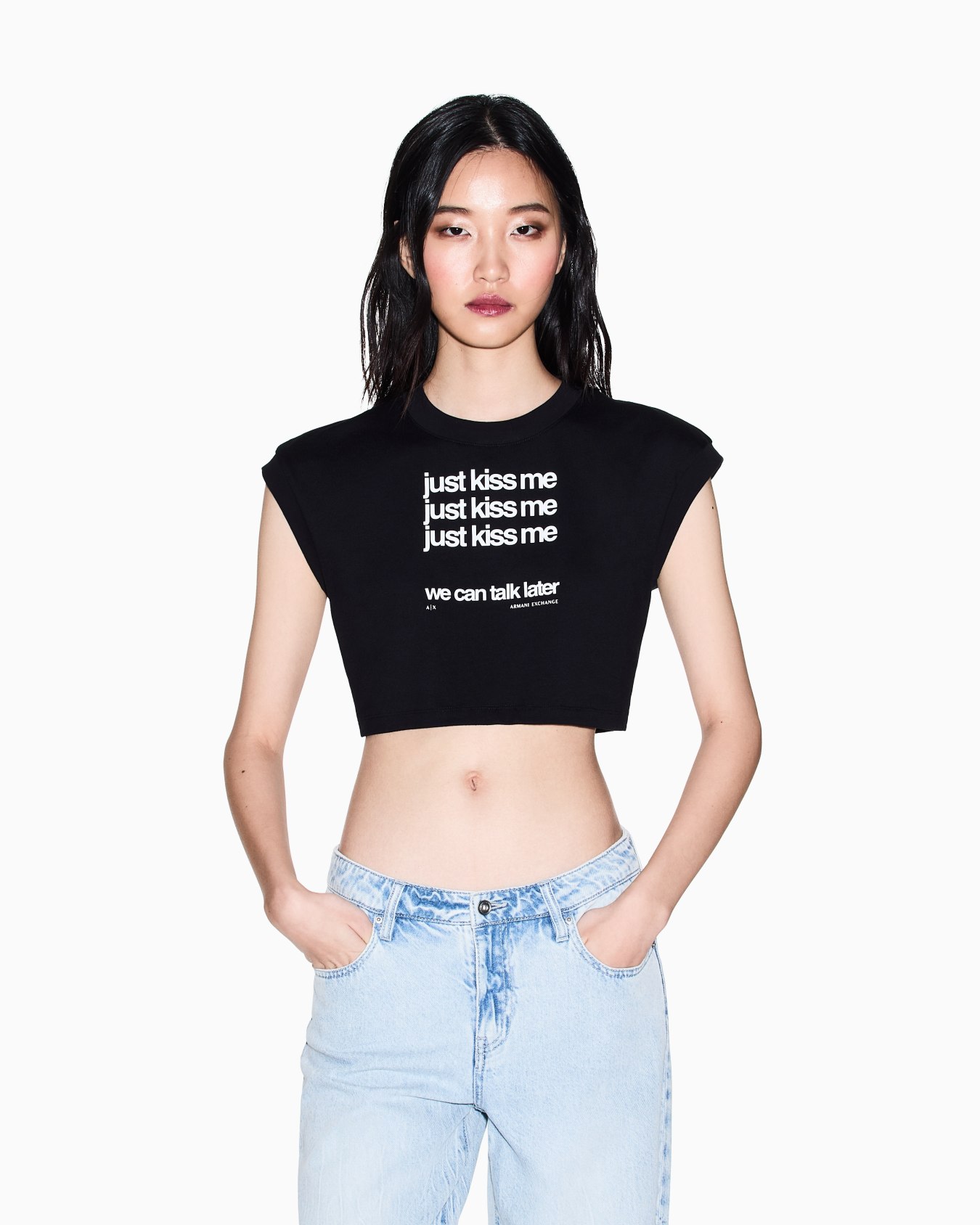 Cropped Cotton T-shirt Slide 3