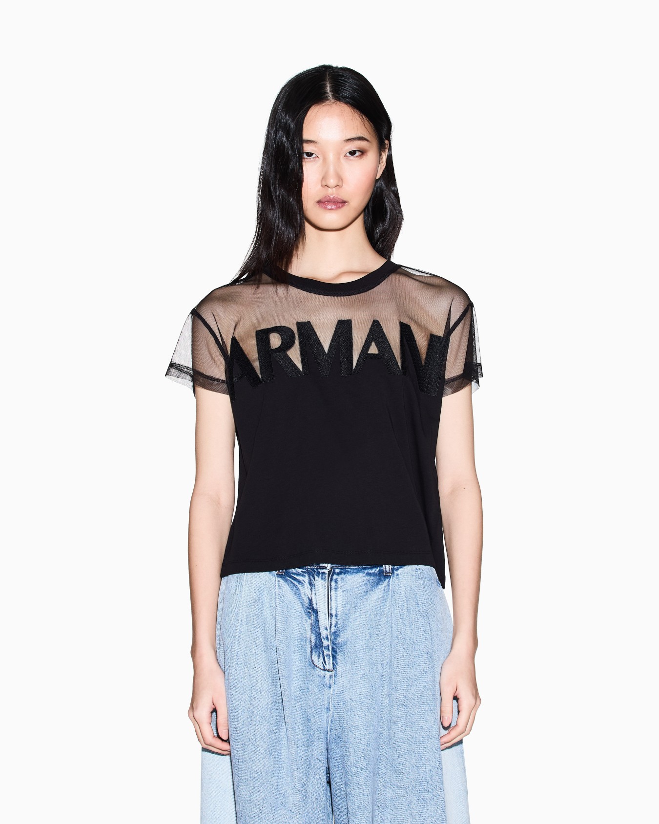 AXロゴ メッシュクロップドTシャツ スライドする 3