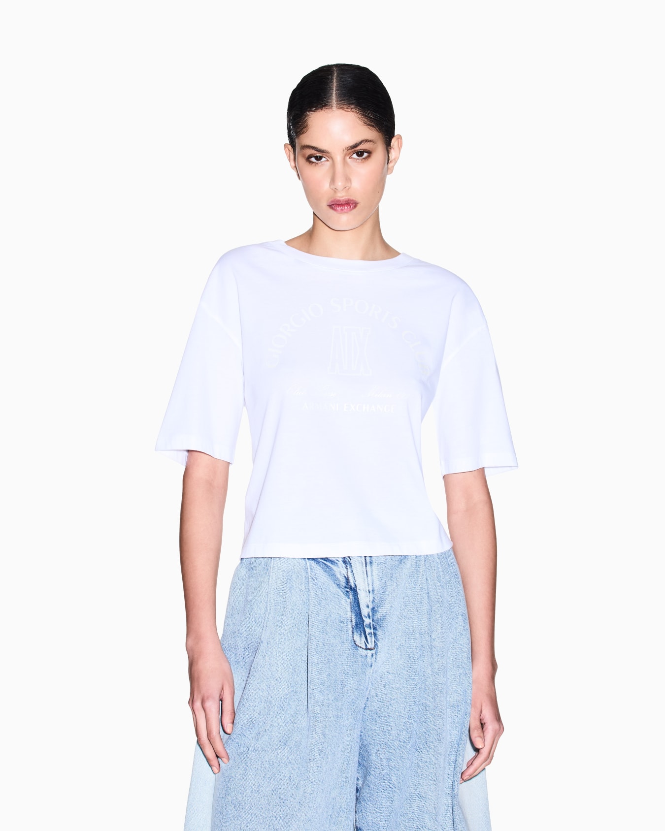 Cropped Cotton T-shirt Slide 3
