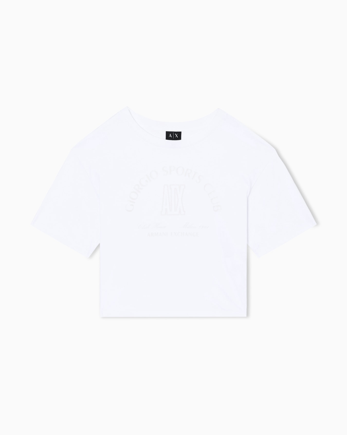 Cropped Cotton T-shirt Slide 0