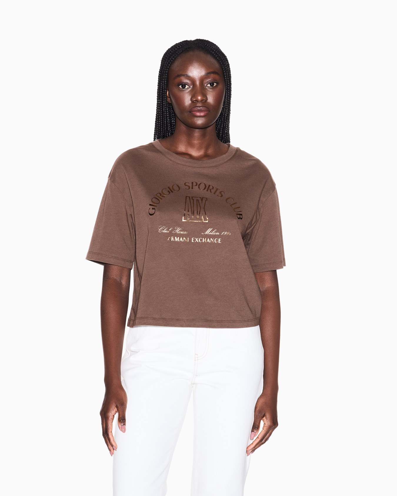 Cropped Cotton T-shirt Slide 3