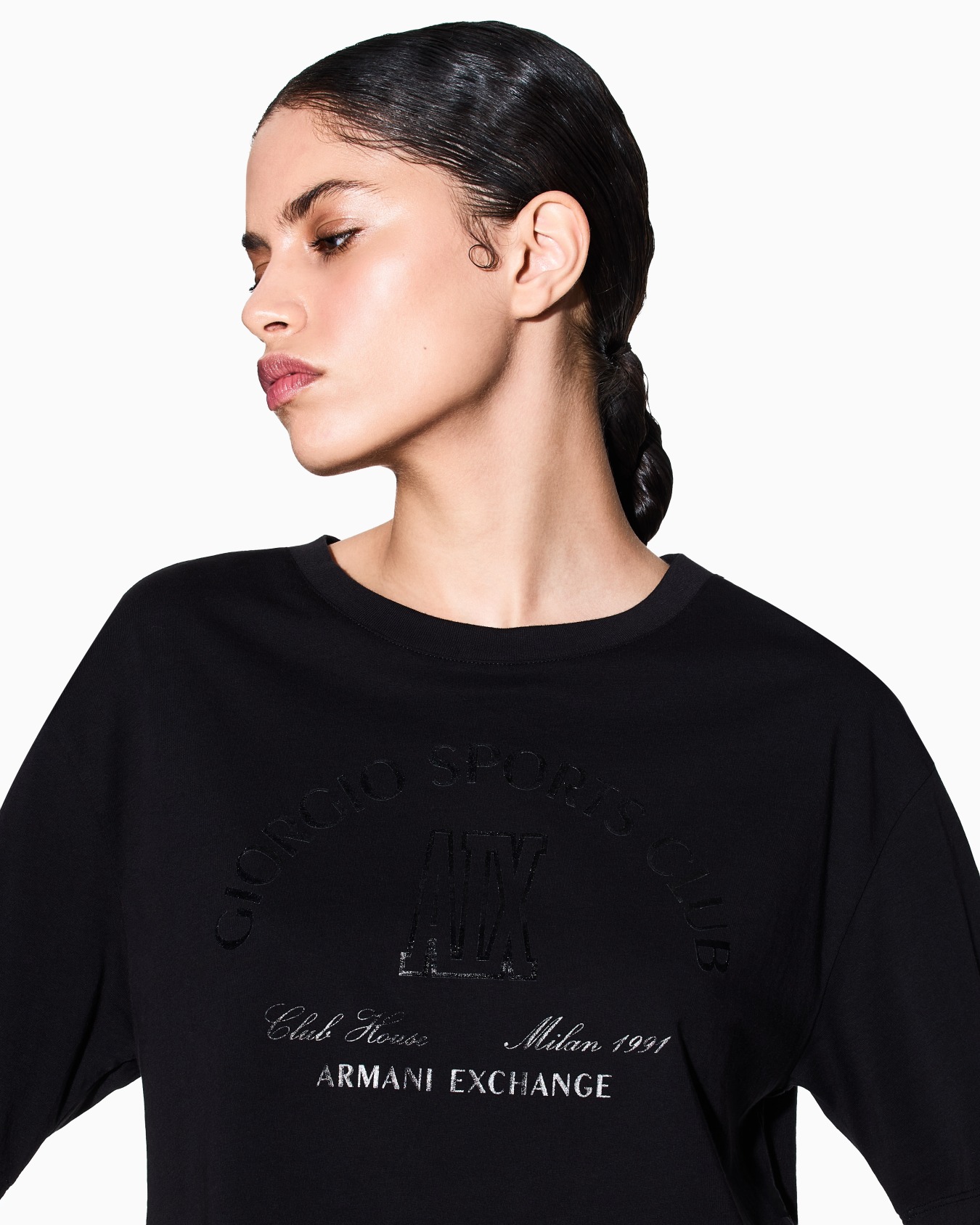 Cropped Cotton T-shirt Slide 2