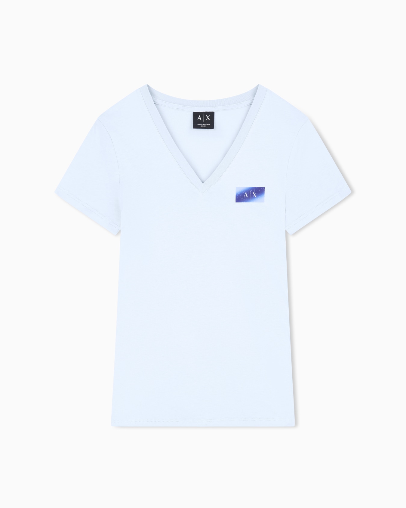 Slim-fit T-shirt in solid-color cotton jersey Slide 0