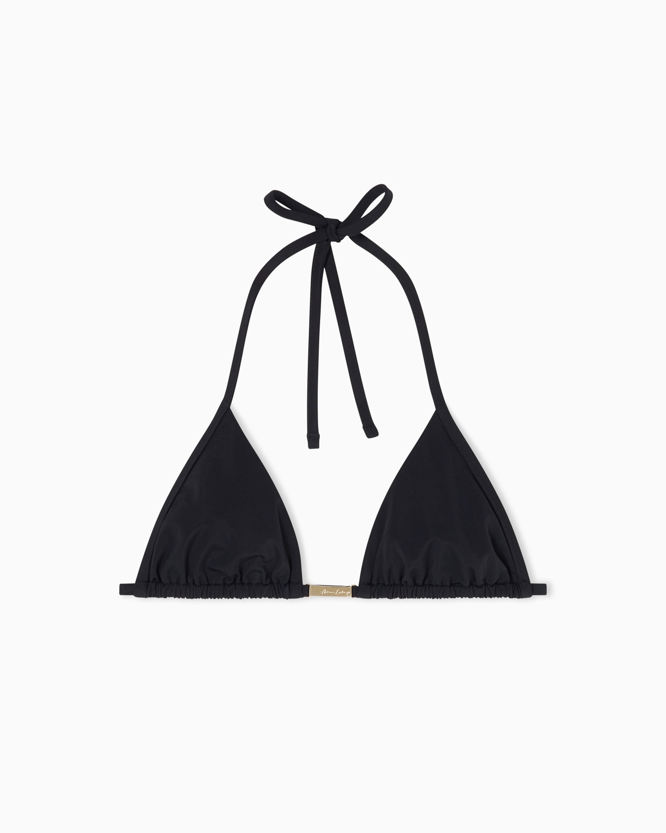 Bikini Top in mixed fabric Slide 0